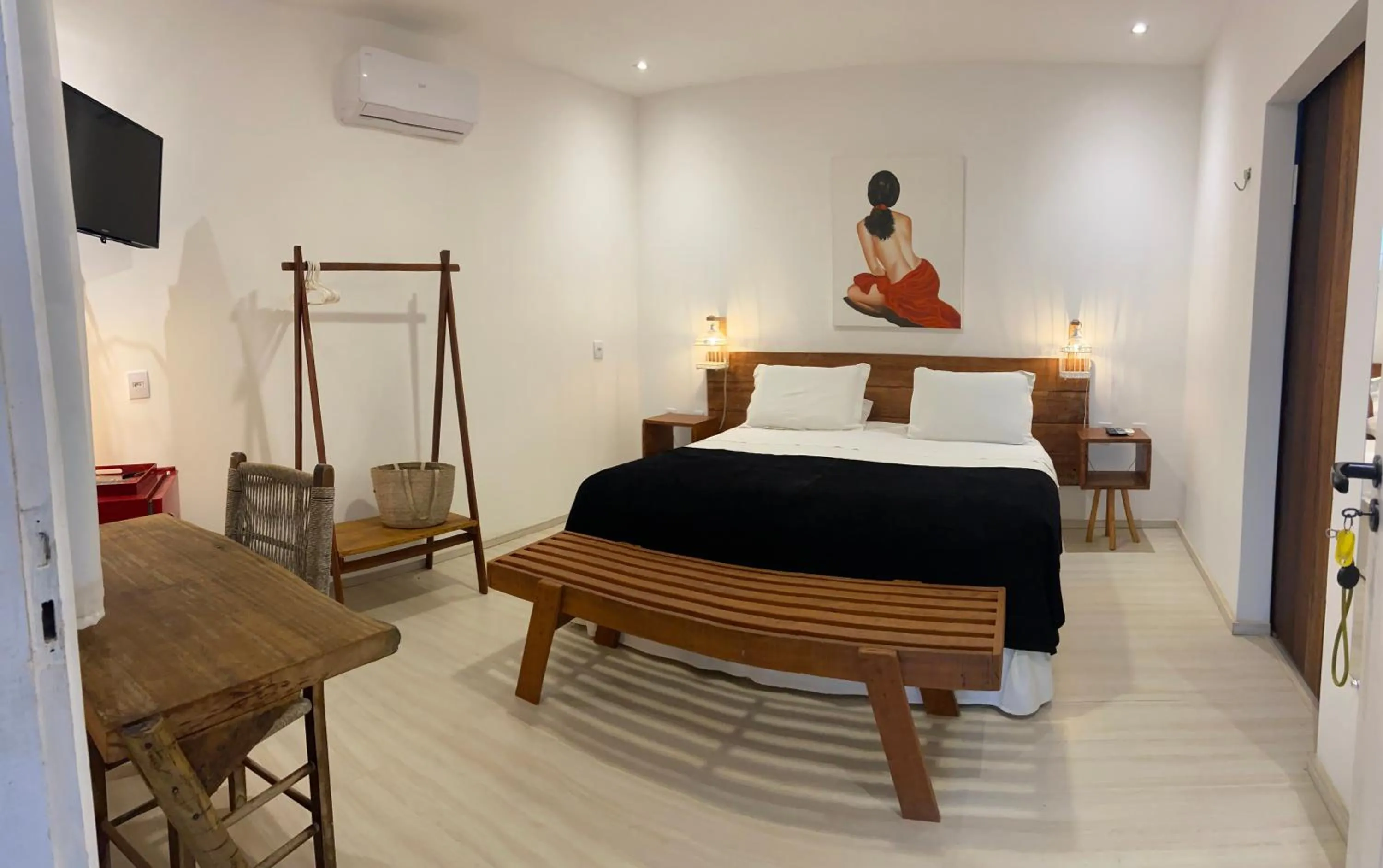 Bed in Pousada Oásis