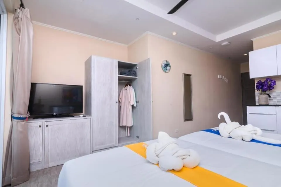 Bed in Surf and Sand Resort