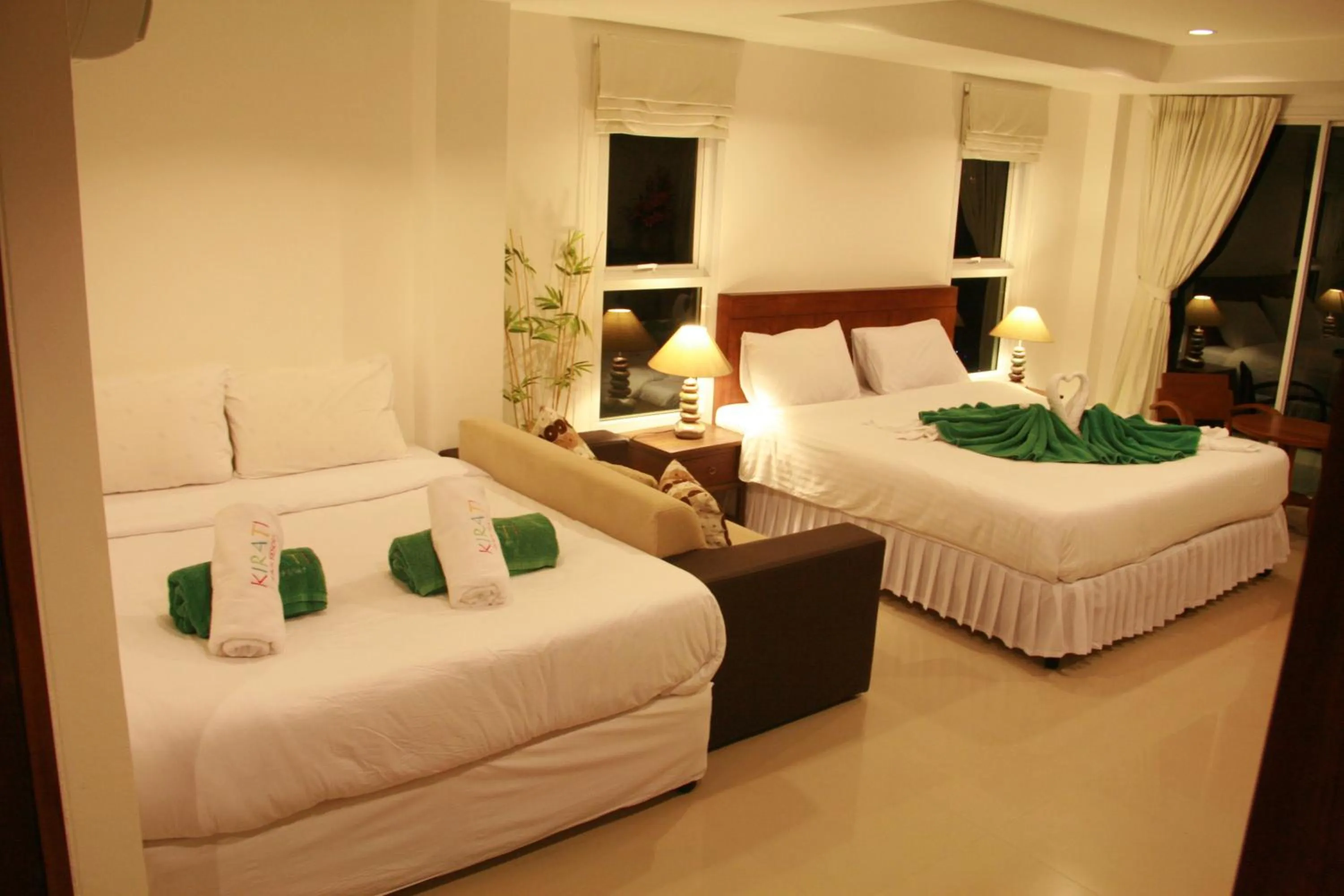 Bed in Kirati Beach Resort