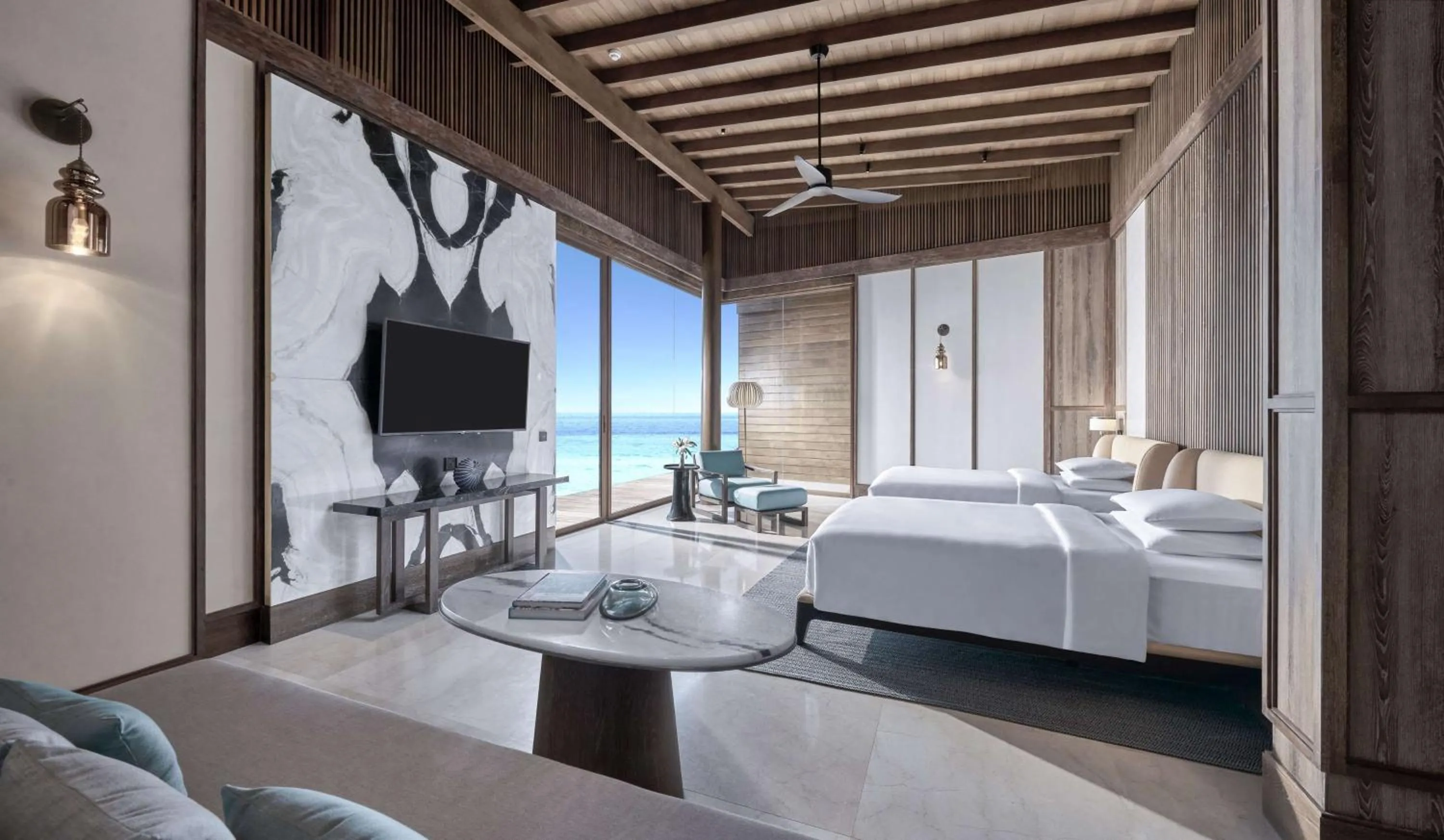 Photo of the whole room, Bed in Park Hyatt Maldives Hadahaa
