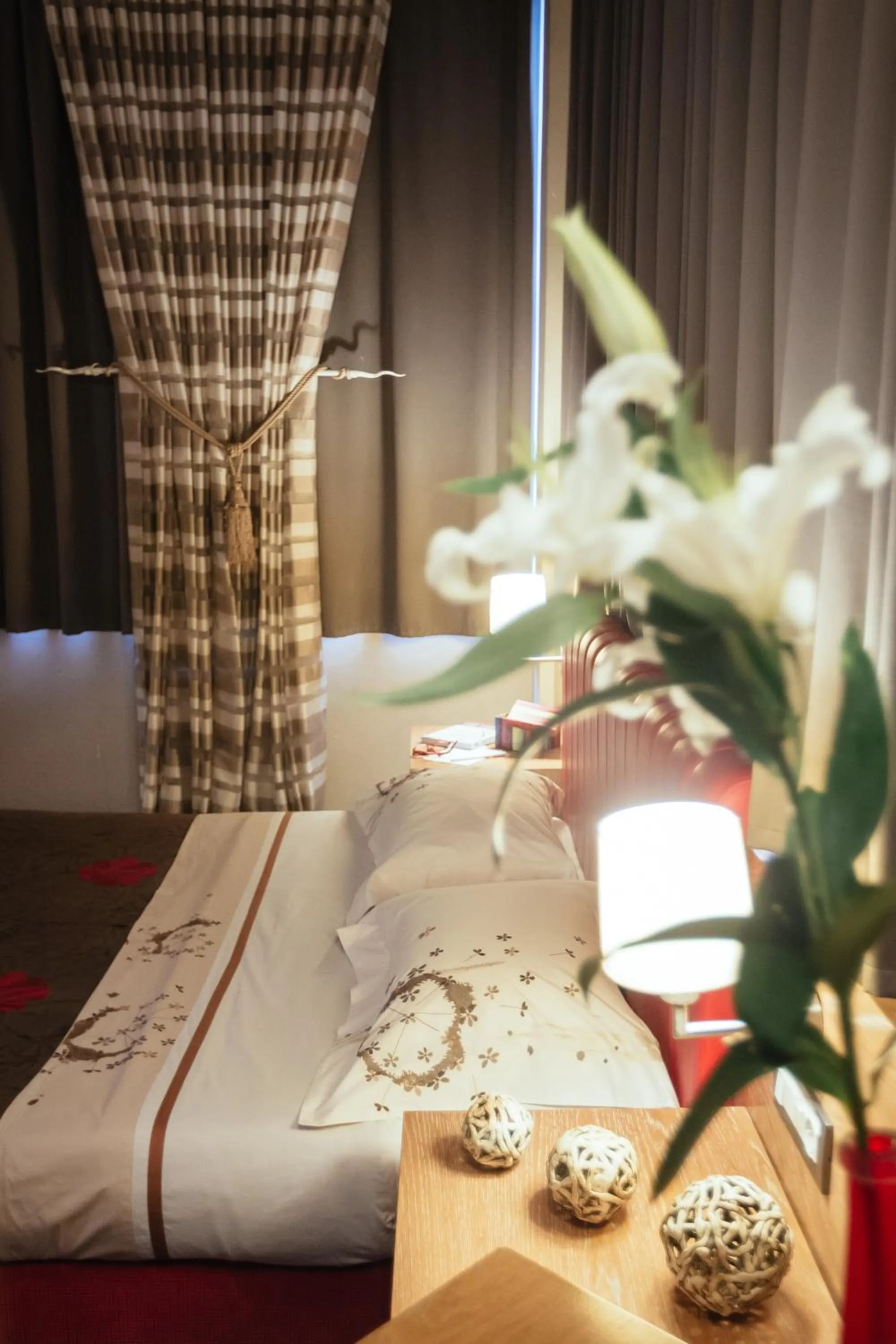 Decorative detail, Bed in Alexandros Boutique Hotel