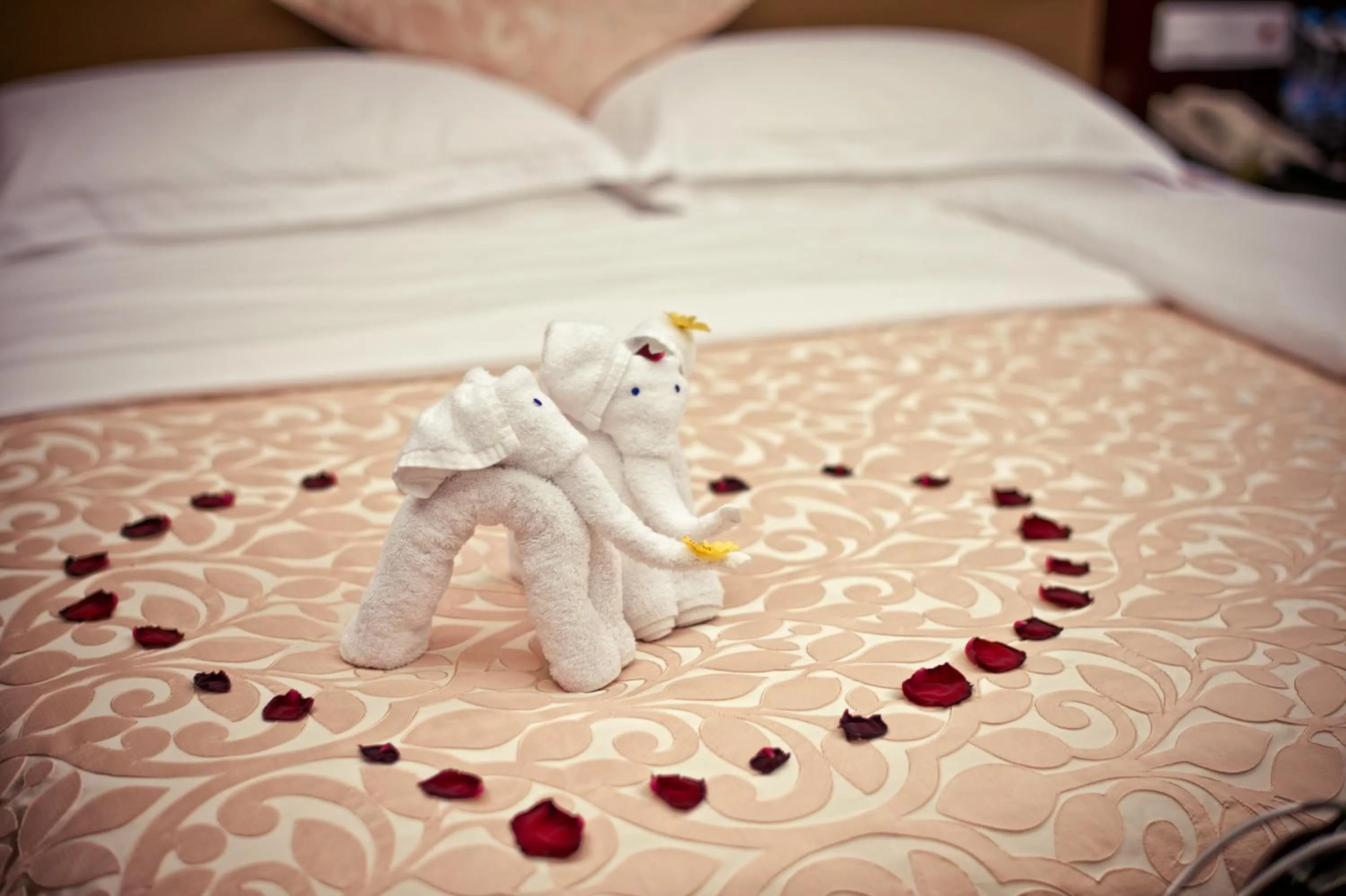 Bed in Huafang Jinling International Hotel Zhangjiagang