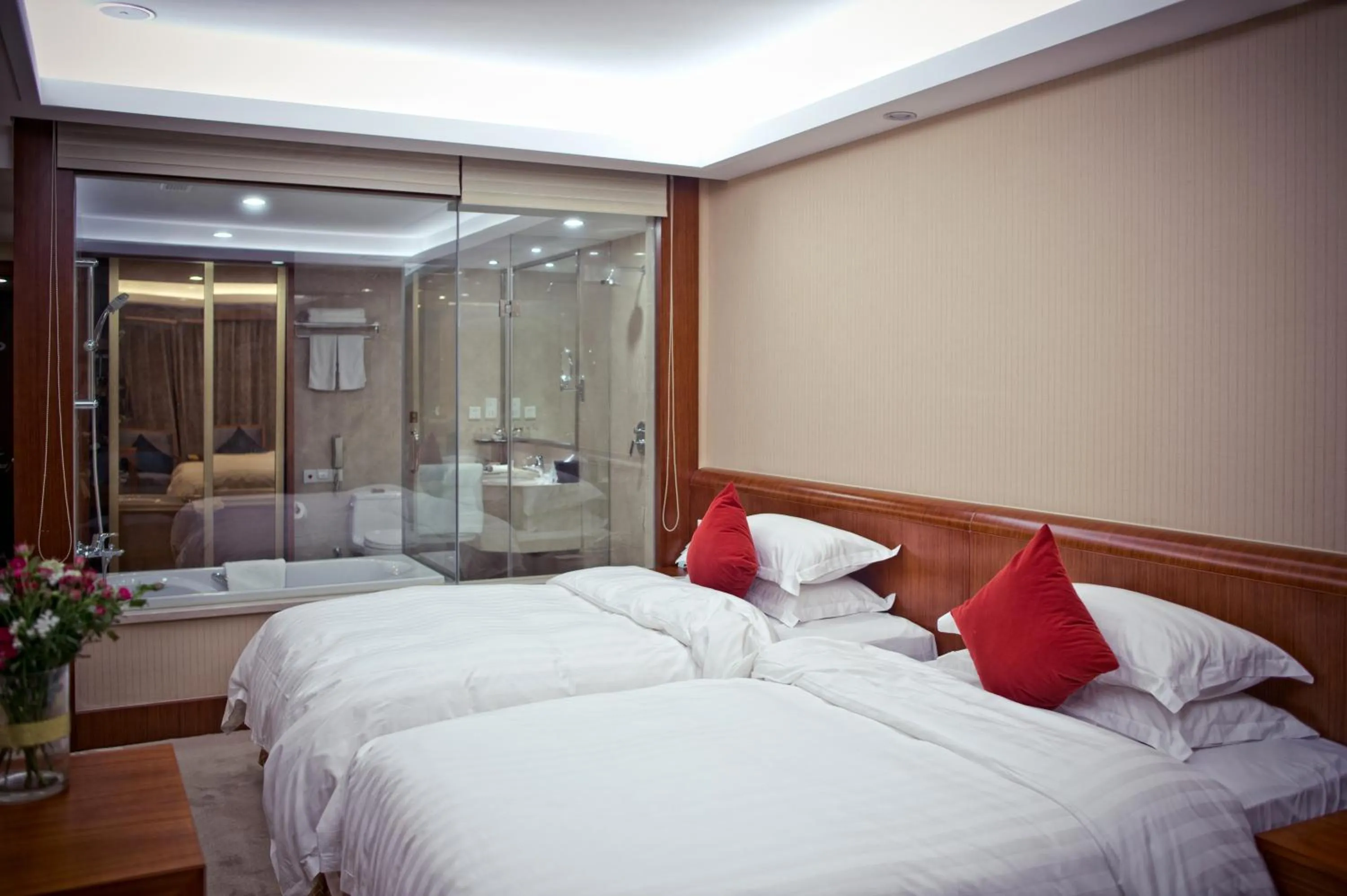 Bed in Huafang Jinling International Hotel Zhangjiagang