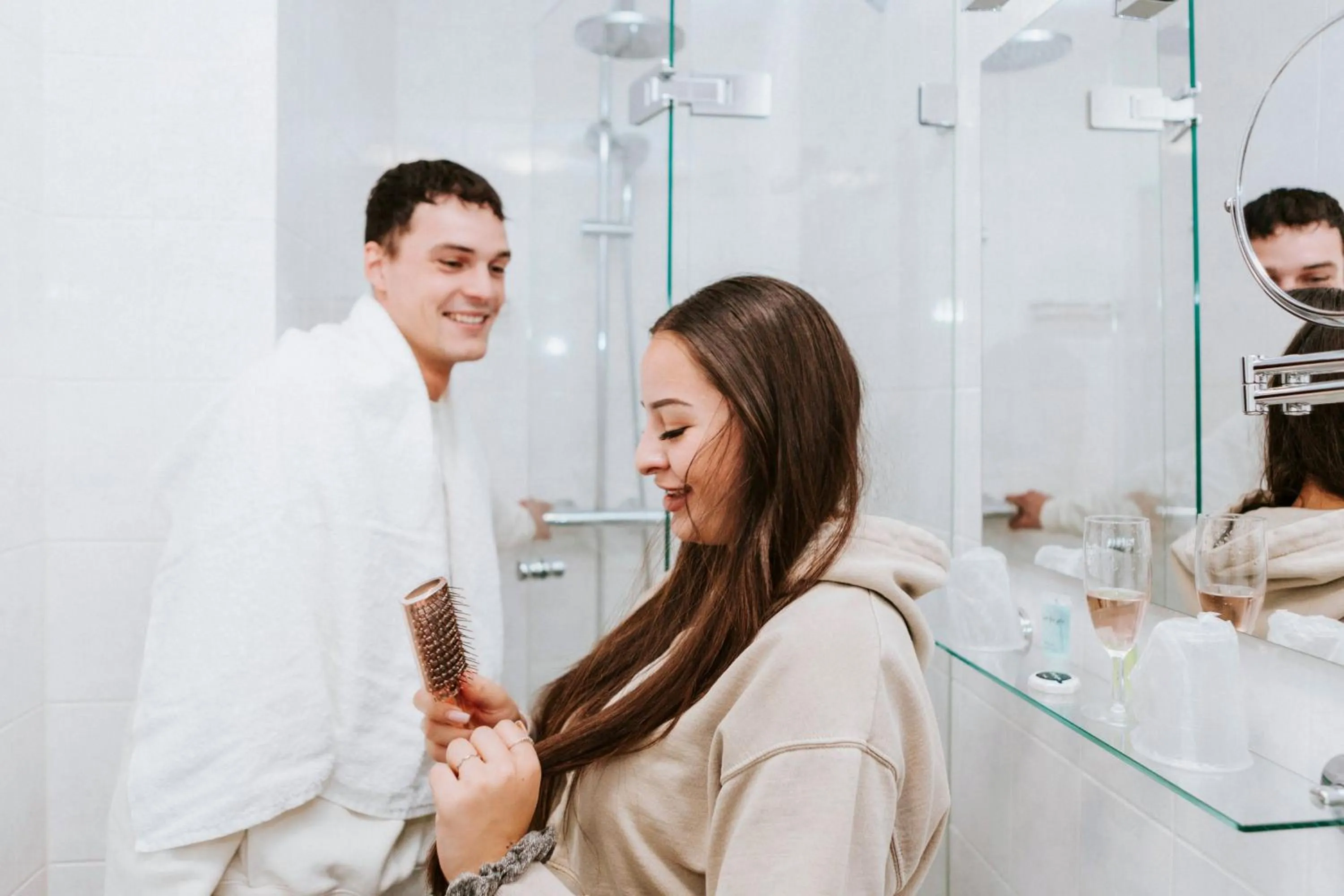 People in Rotterdam Teleport Hotel