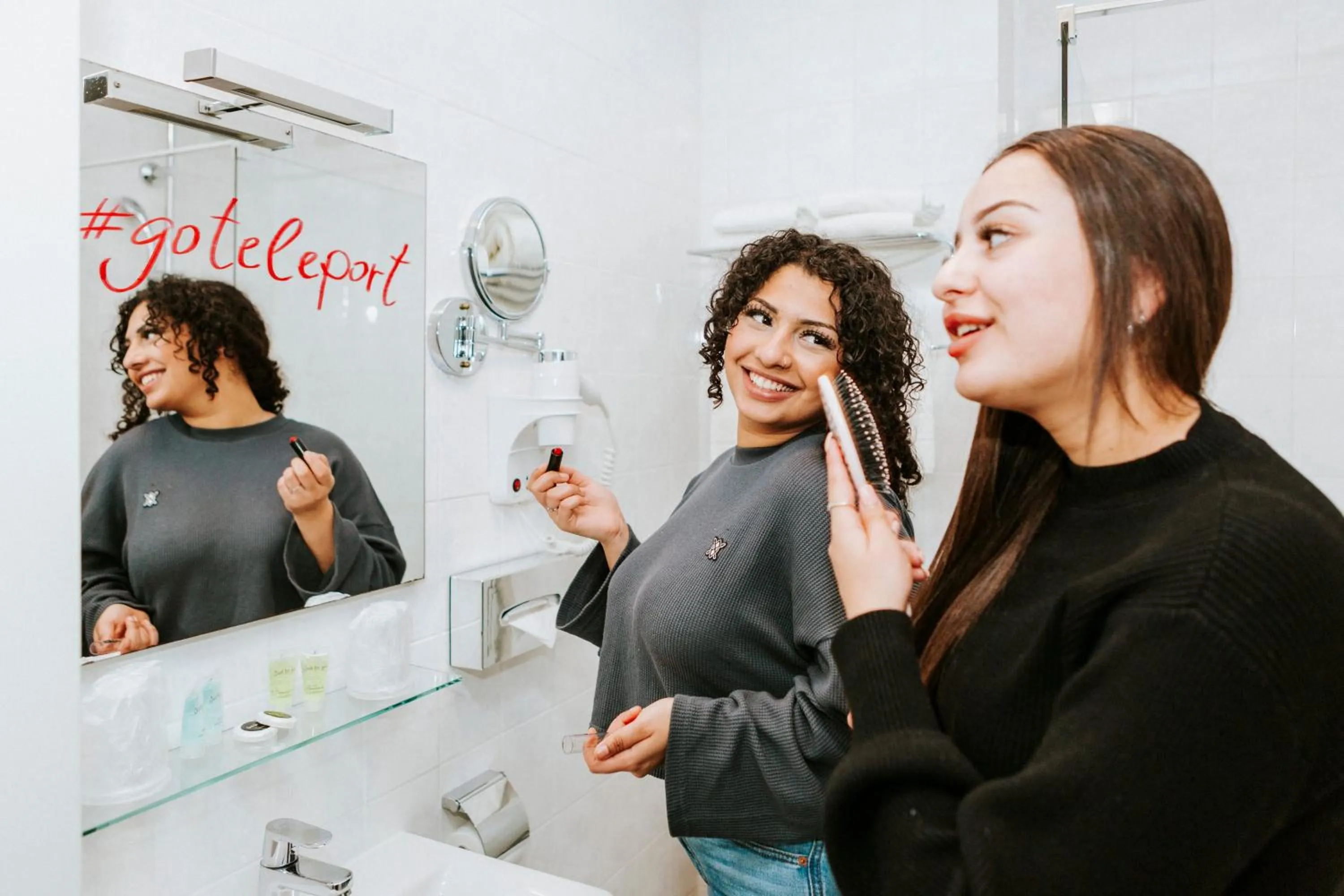 Bathroom in Rotterdam Teleport Hotel