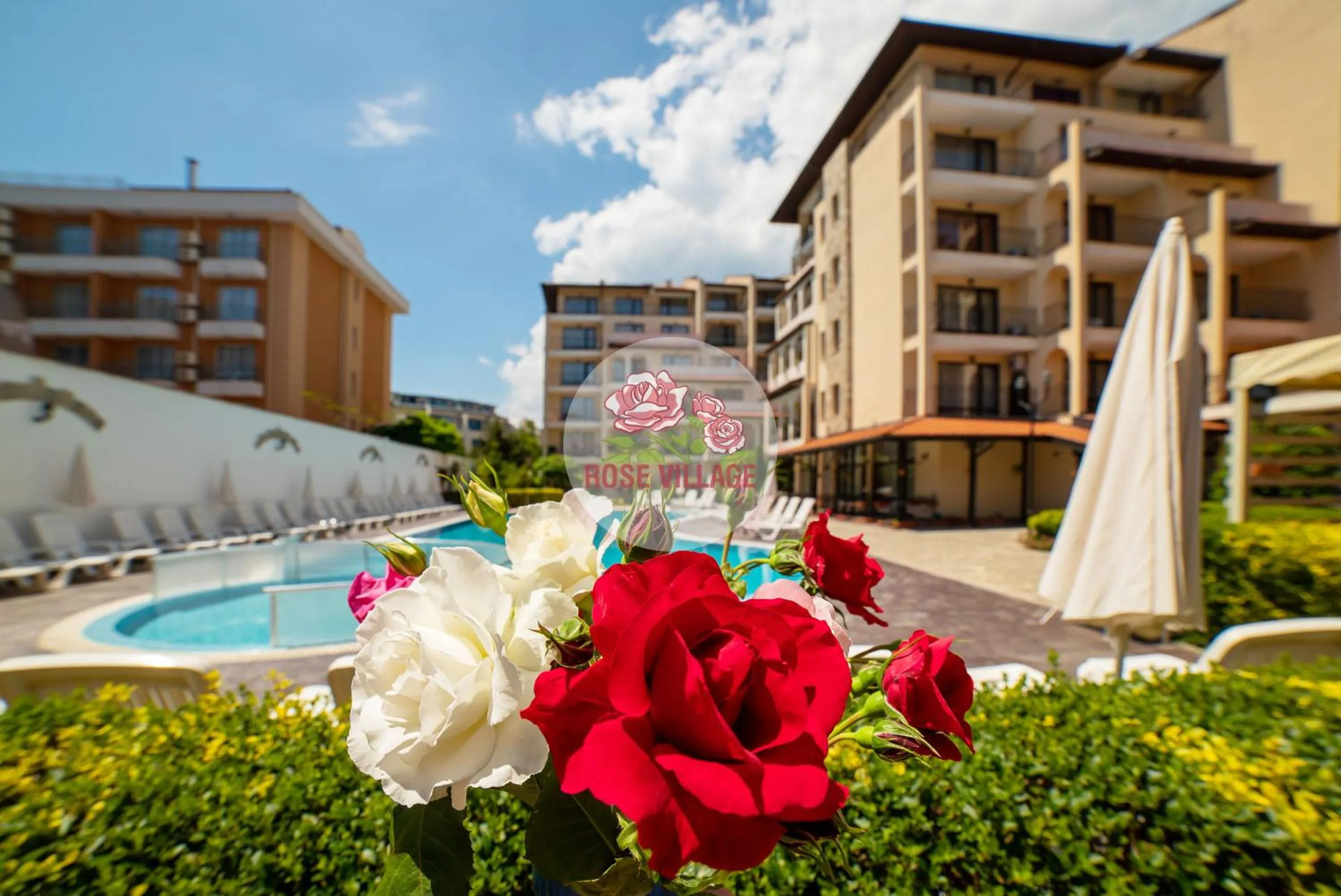 Garden in Apartment Tourist Complex Rose Village