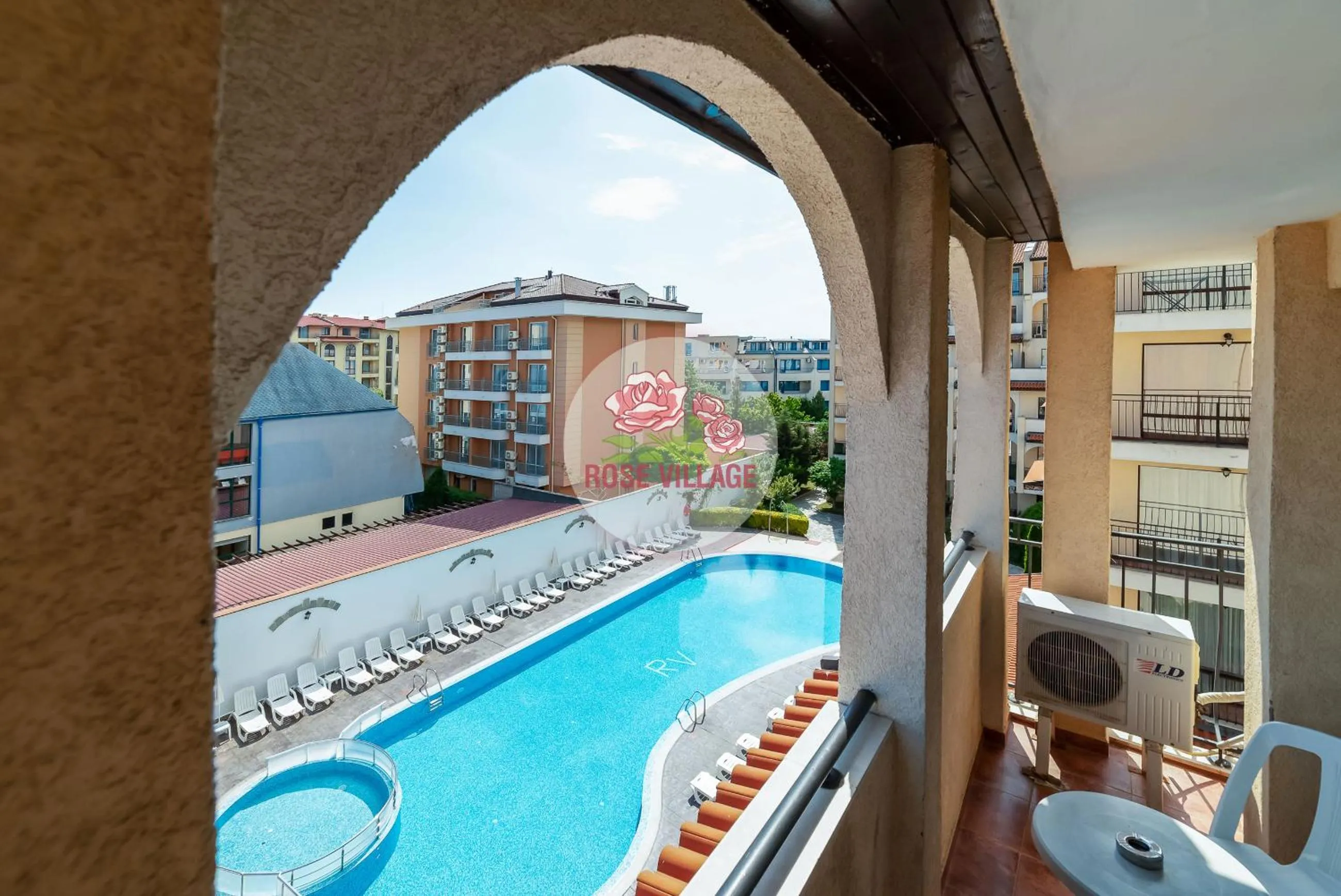 Patio in Apartment Tourist Complex Rose Village