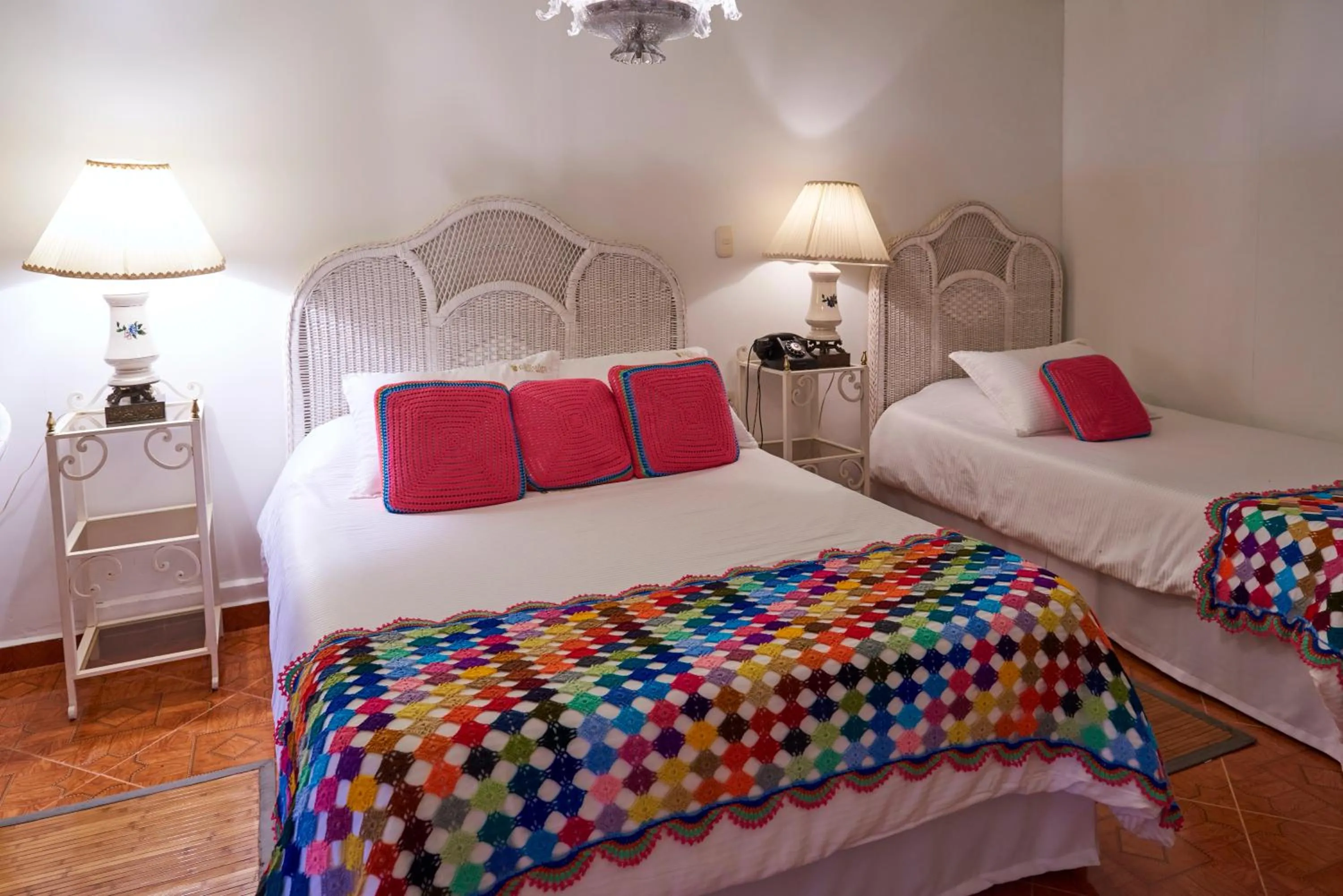Bed in Finca Hotel Los Girasoles