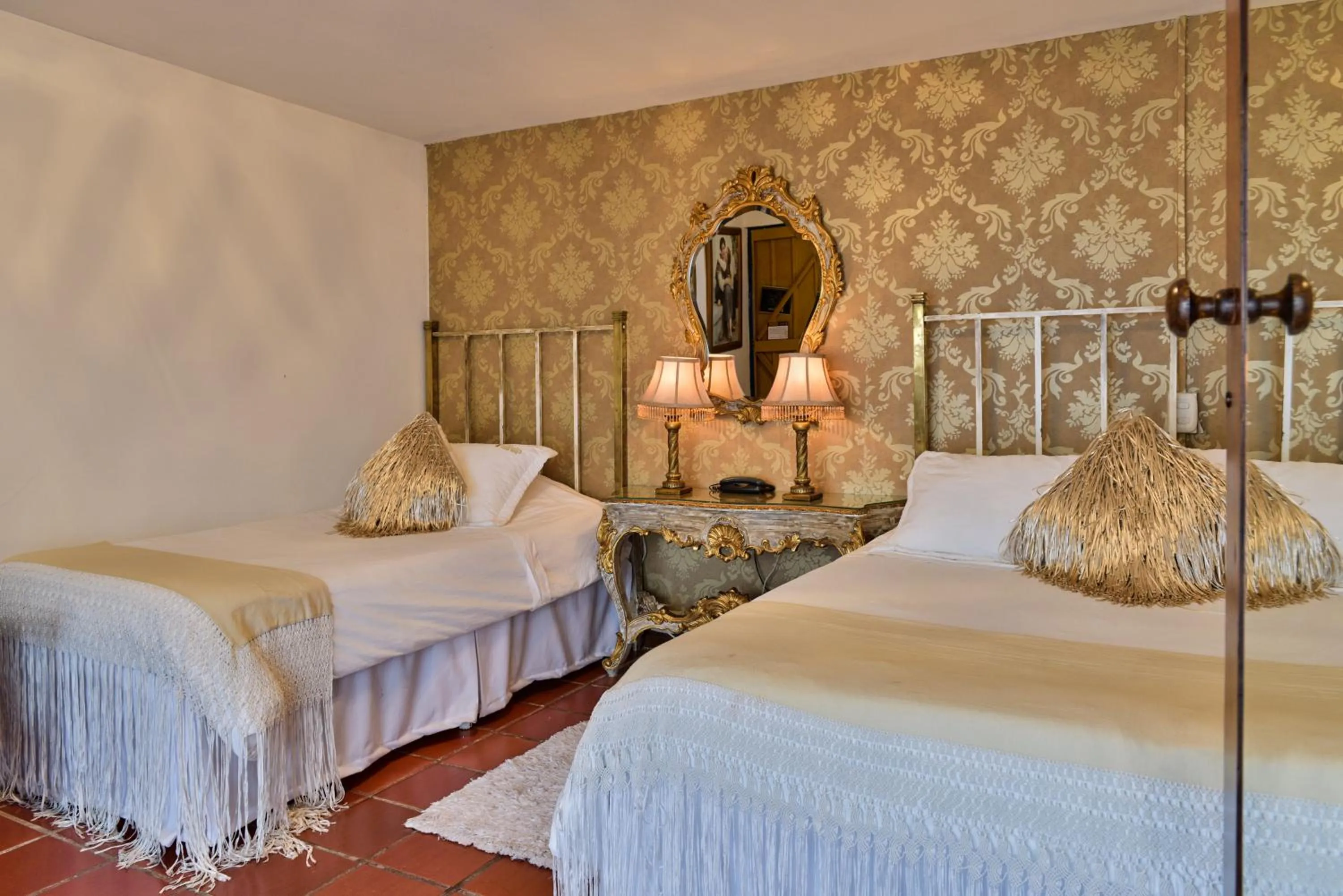 Bed in Finca Hotel Los Girasoles