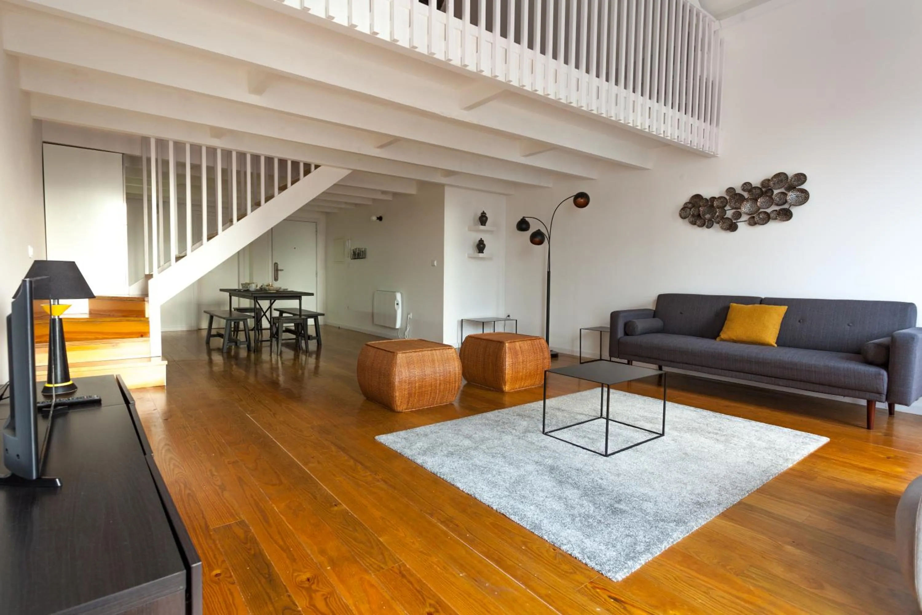 Living room in Oporto City View - Santa Catarina
