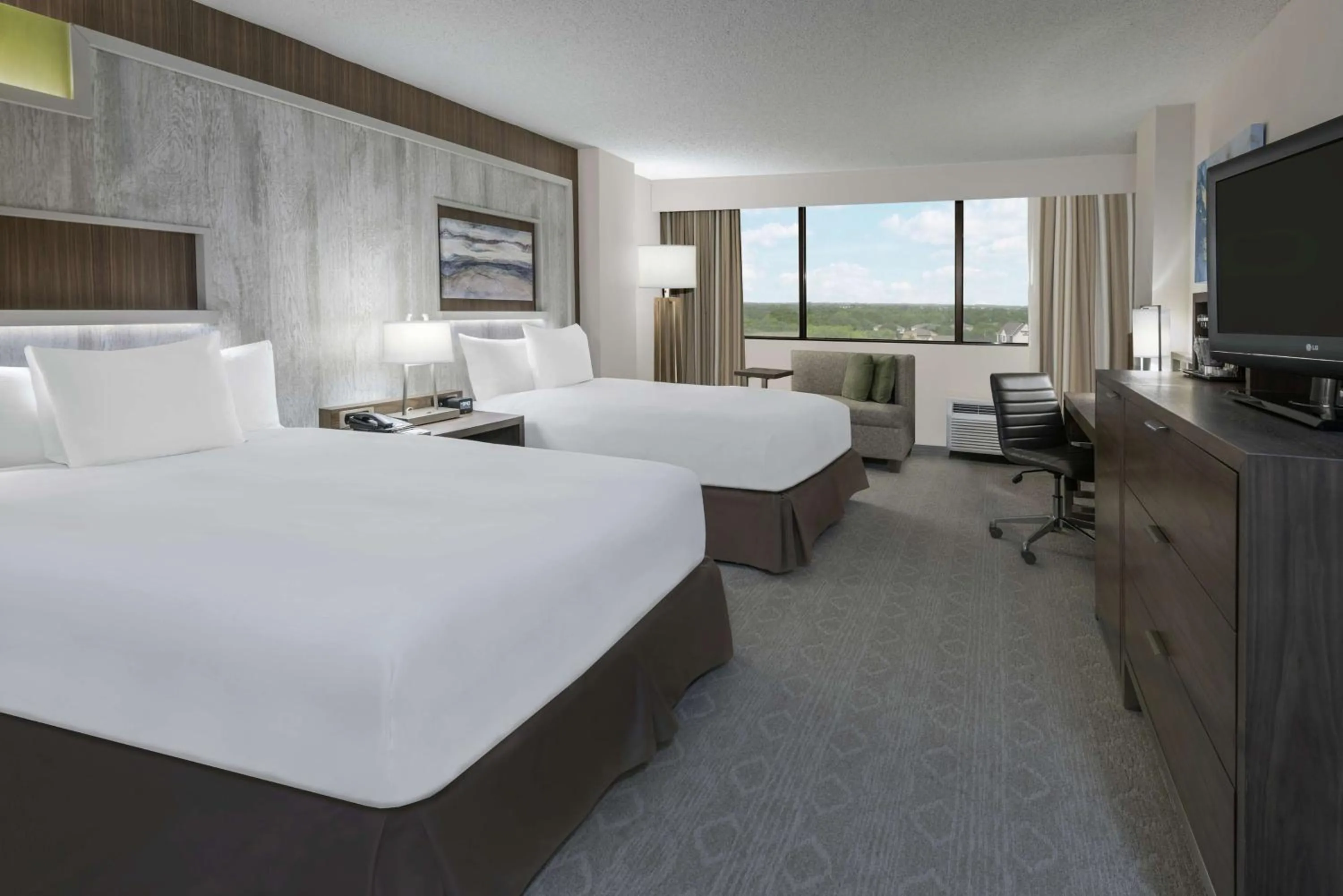 Premium Room with Two Double Beds and View in Hilton College Station & Conference Center