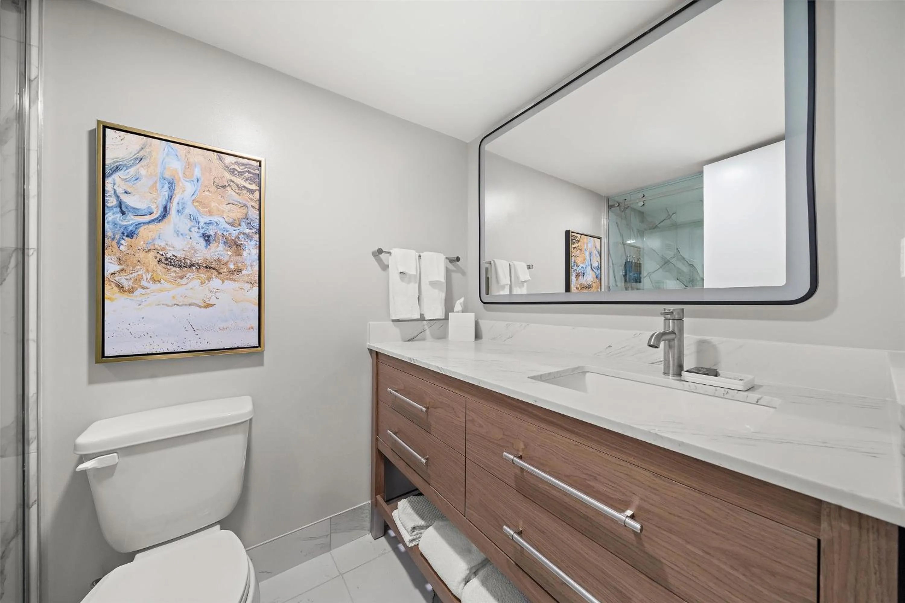 Bathroom in Hilton College Station & Conference Center