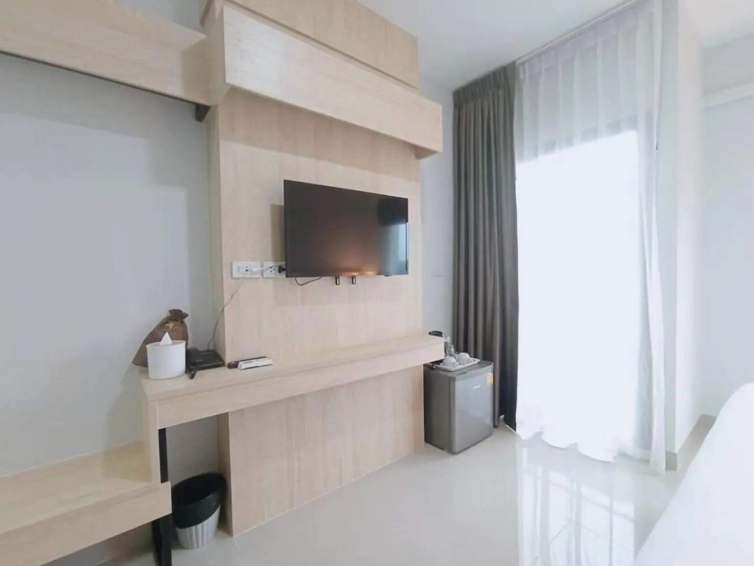 Bed in Sasi Nonthaburi Hotel