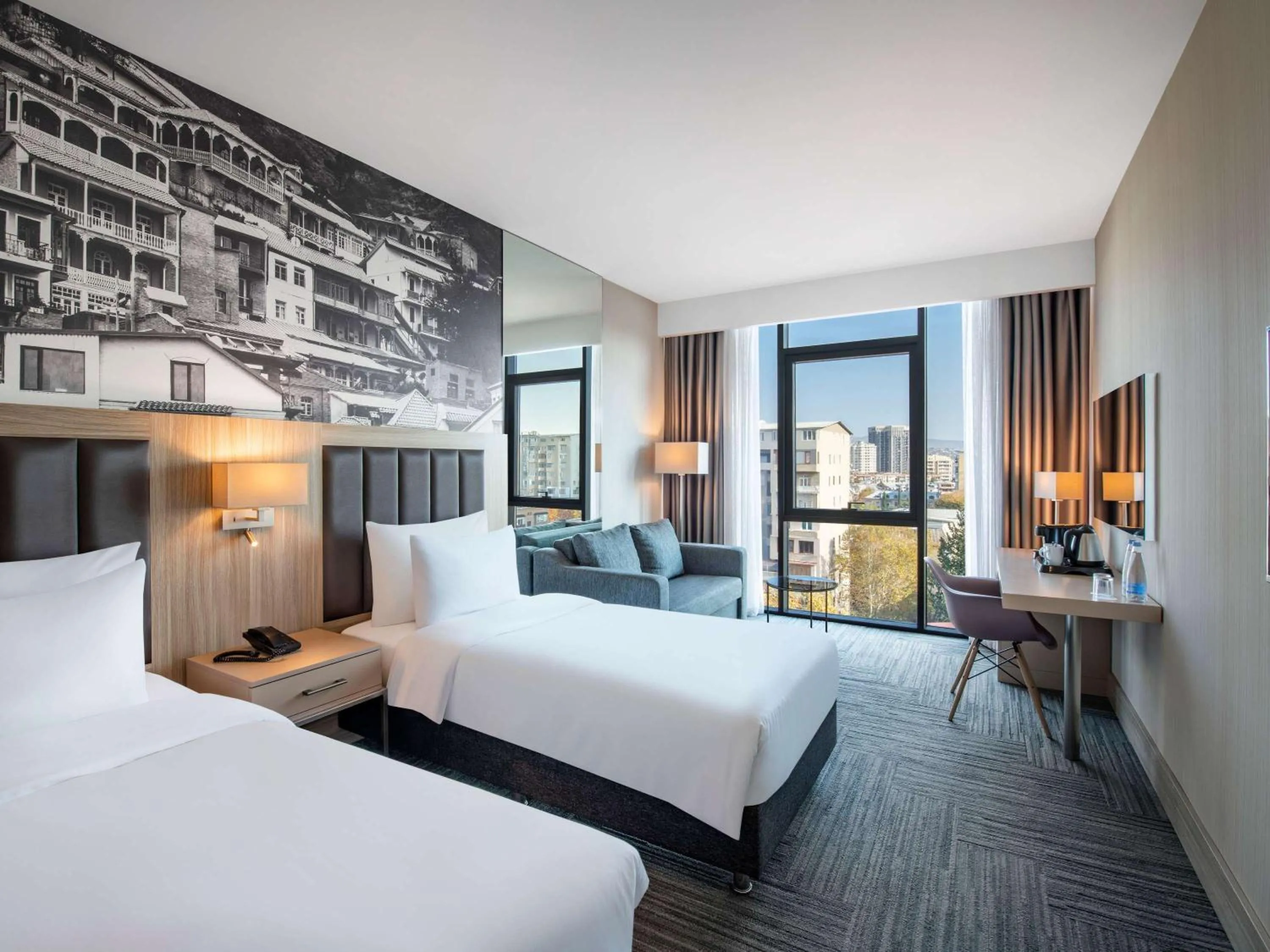 Photo of the whole room, Bed in Ramada Encore Tbilisi