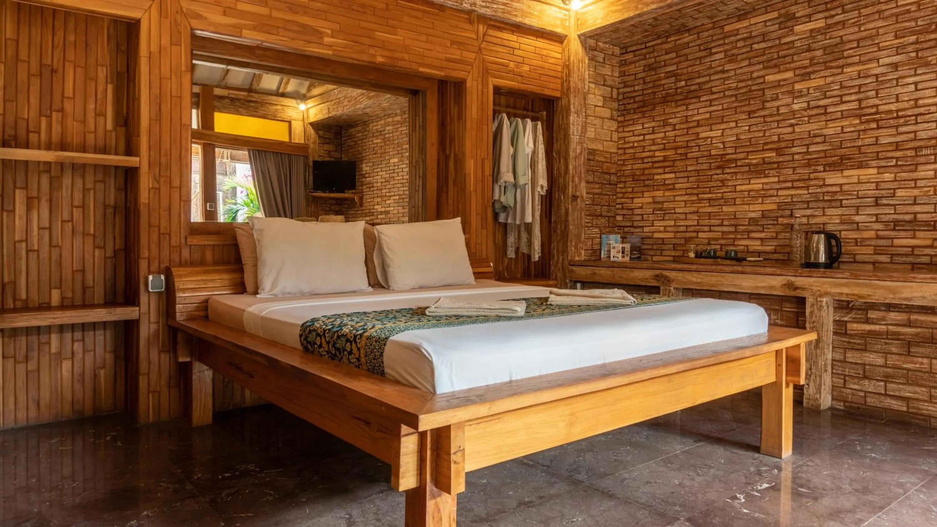 Bed in Jawa House Private Villas