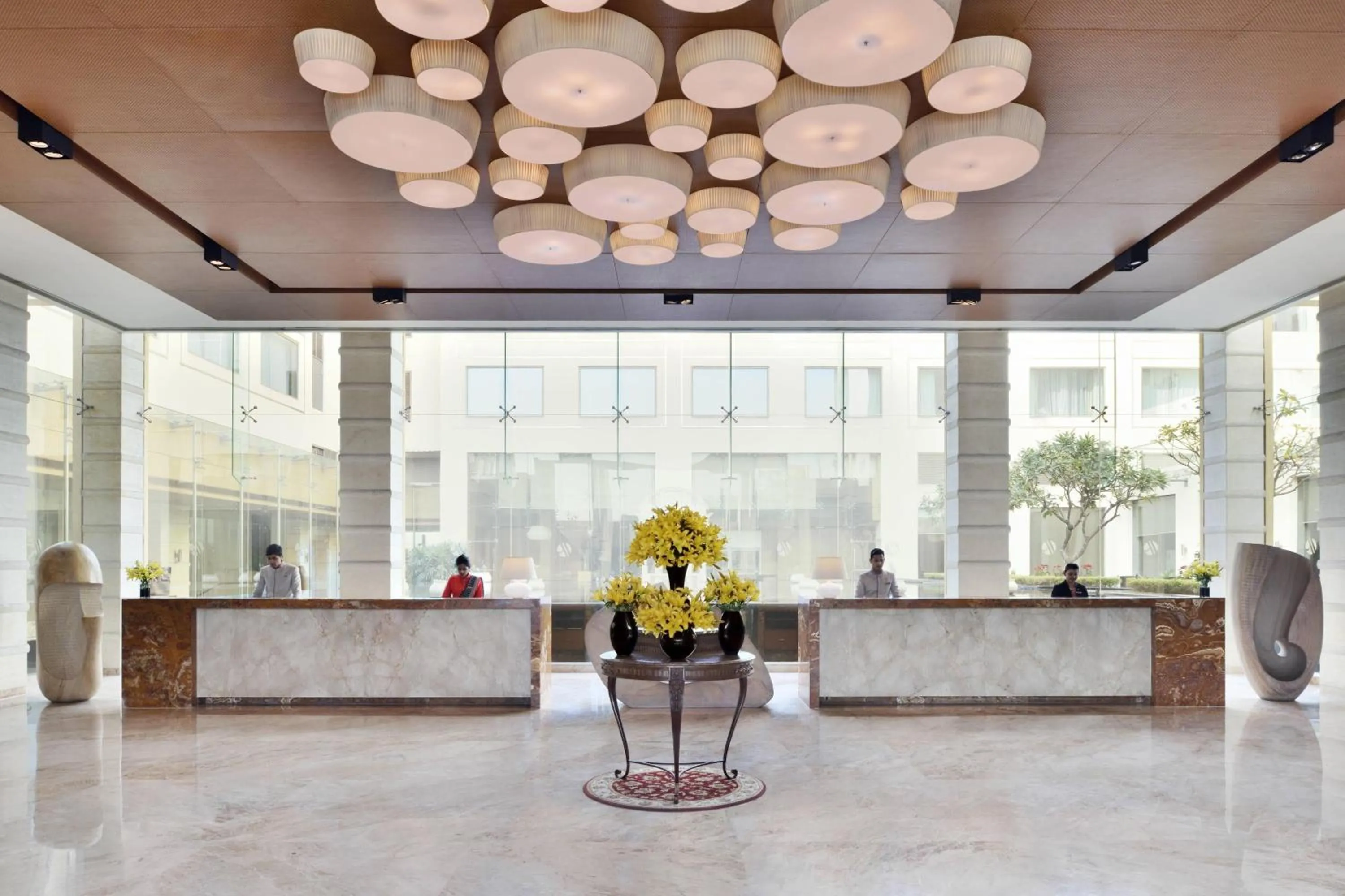 Lobby or reception in Jaipur Marriott Hotel