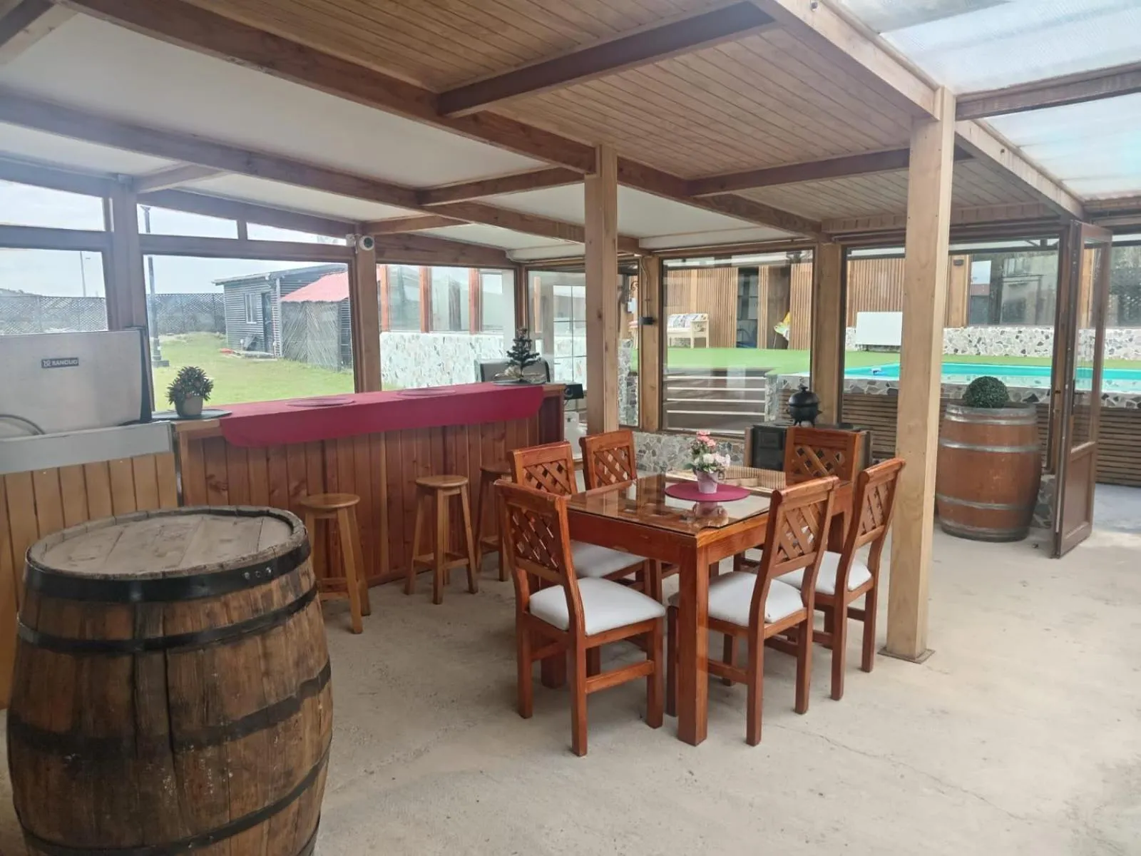 Inner courtyard view in Hostal Doble E Patagonia