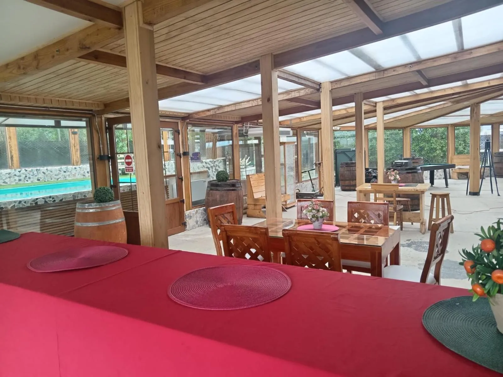 Inner courtyard view in Hostal Doble E Patagonia