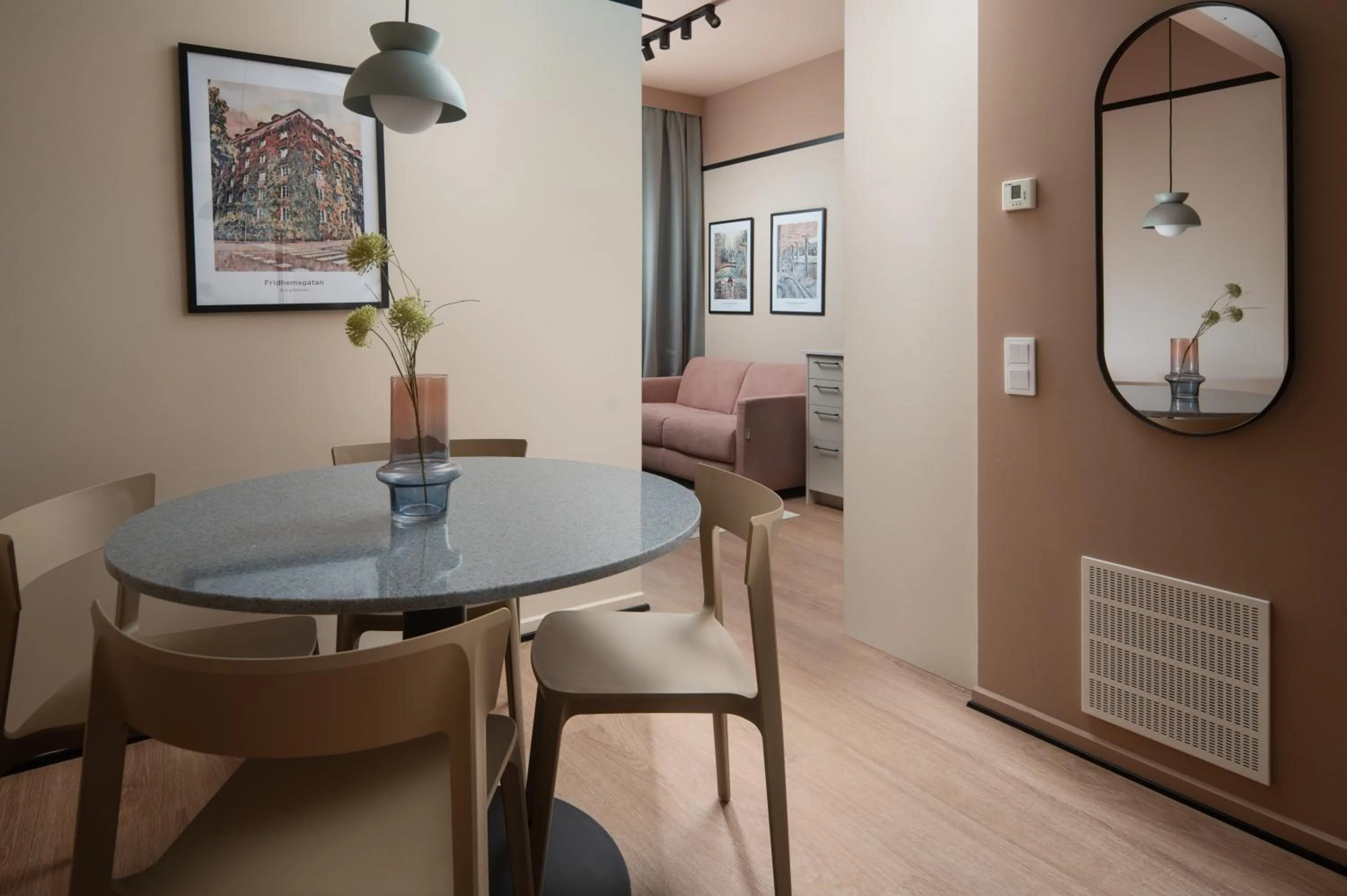 Living room in VANDER Kungsholmen, Stockholm