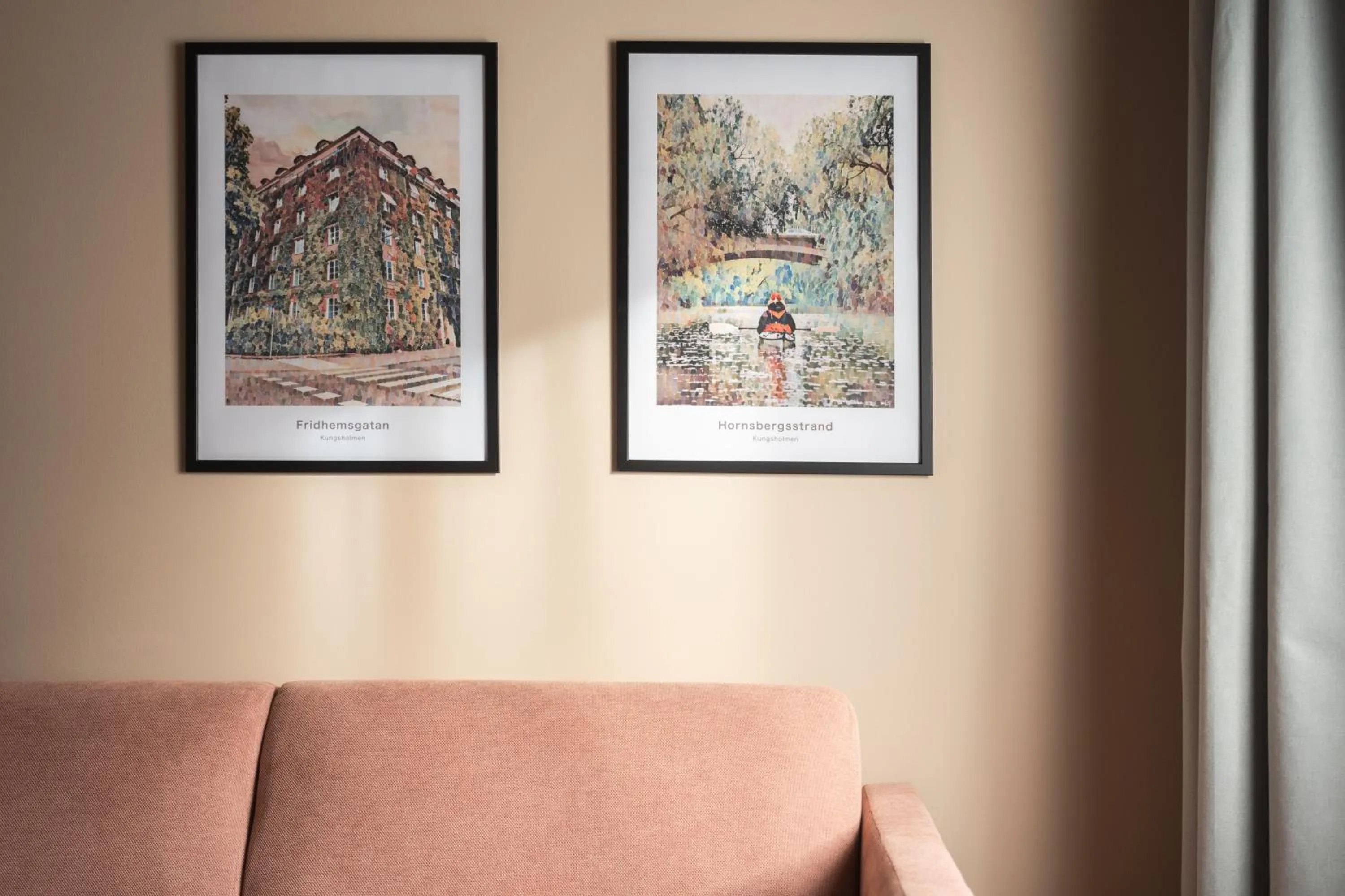 Living room in VANDER Kungsholmen, Stockholm