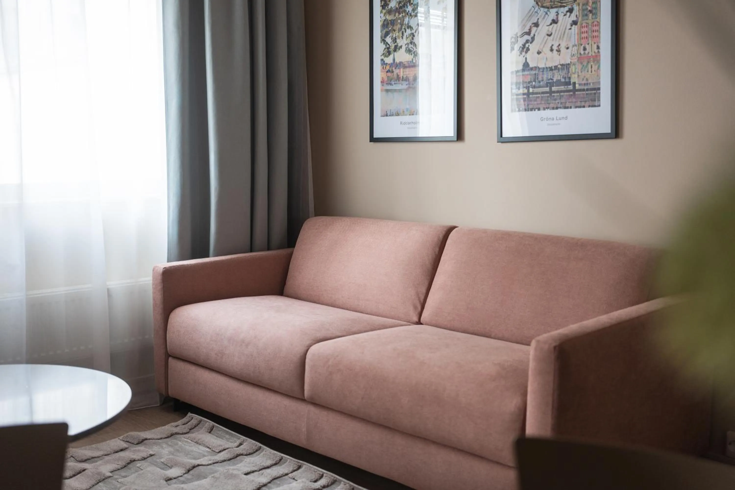 Living room in VANDER Kungsholmen, Stockholm