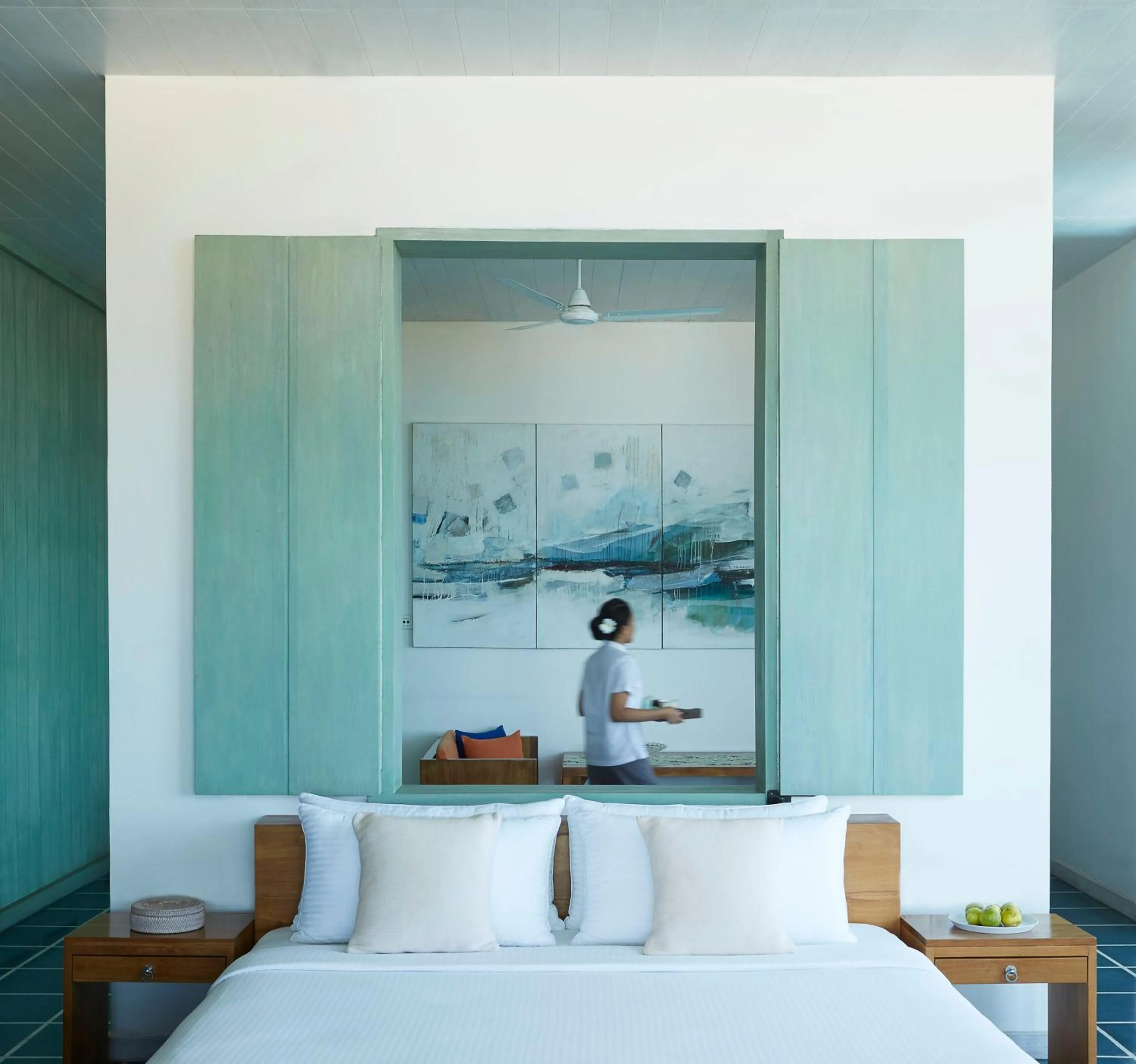 Bedroom, Bed in Jetwing Blue