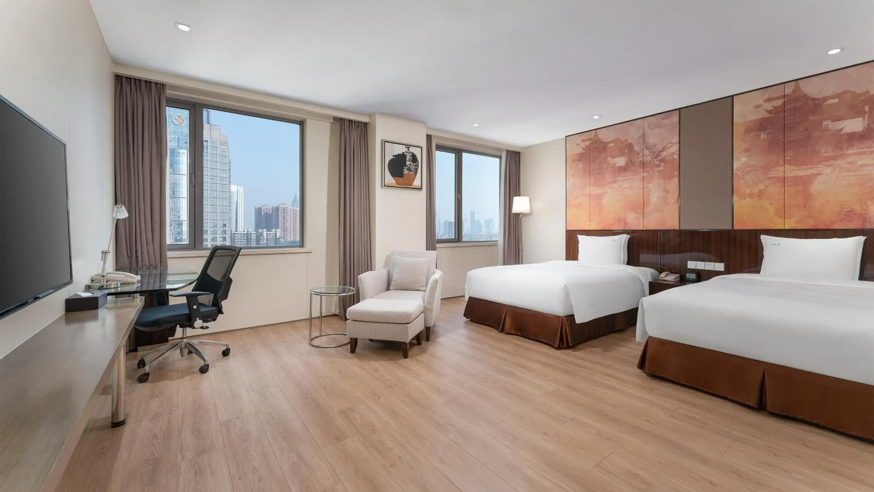 Premium Double Room with Two Double Beds - Smoking in Holiday Inn Nanjing Aqua City by IHG Premium Double Room with Two Double Beds - Smoking in Holiday Inn Nanjing Aqua City by IHG