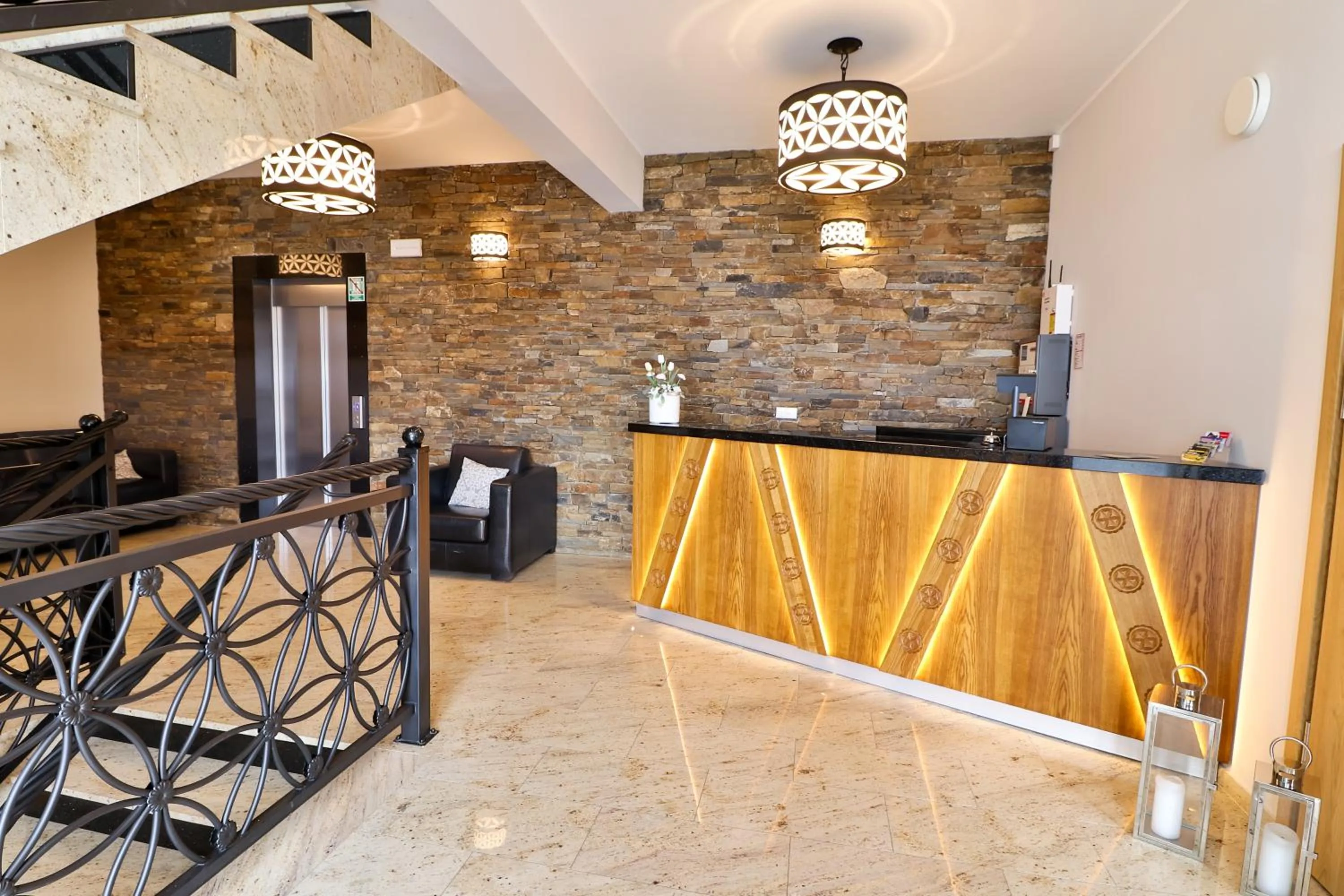 Lobby or reception in Hotel Bystra