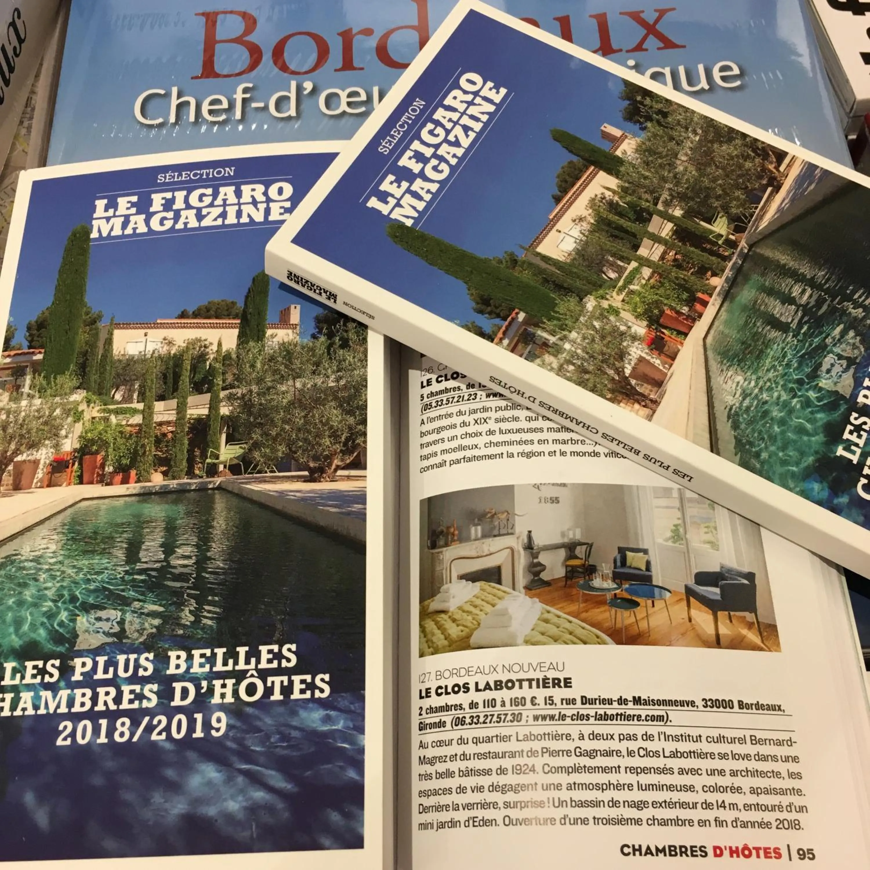 Certificate/Award in Le Clos Labottière - B&B