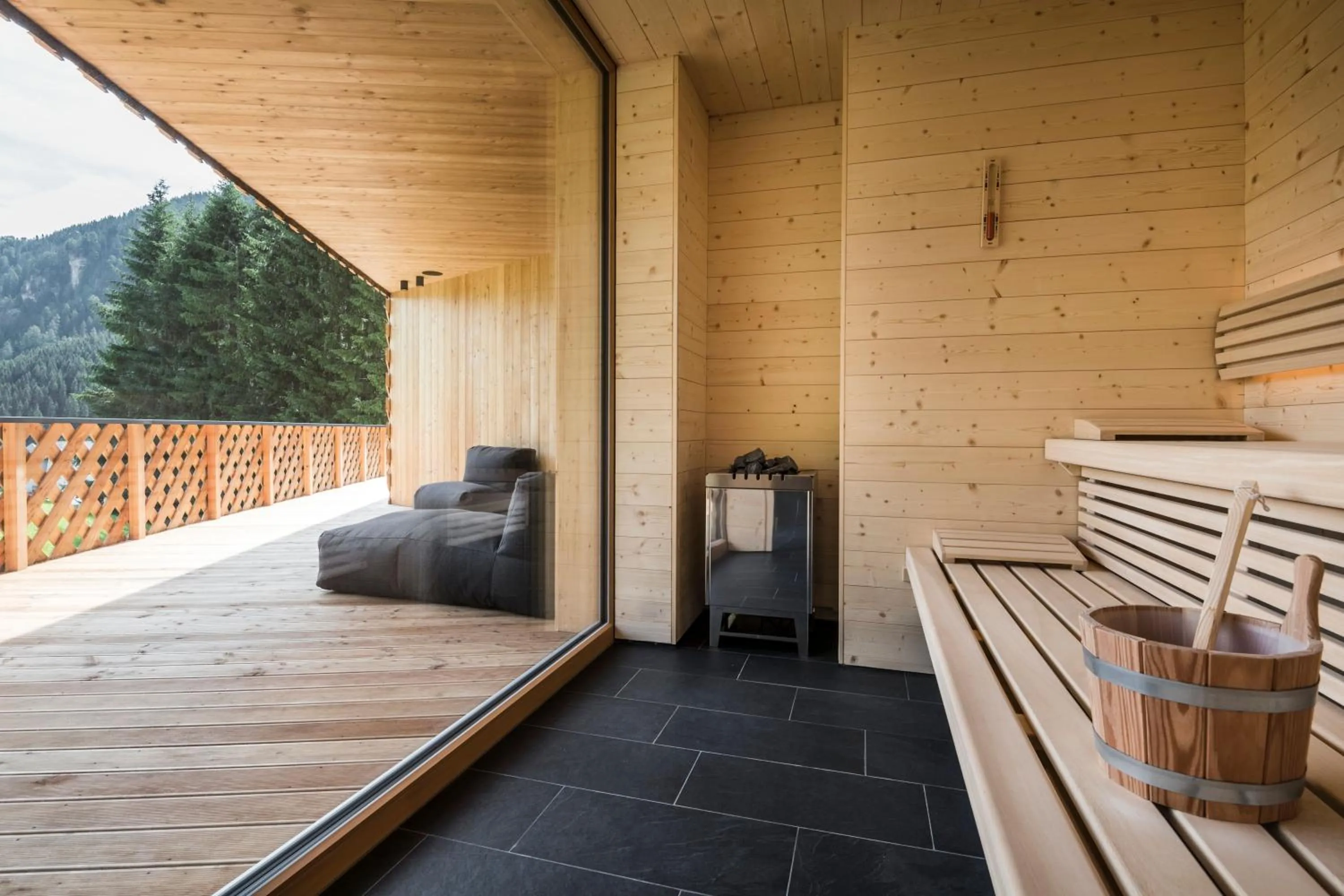 Sauna in Hotel Pradat