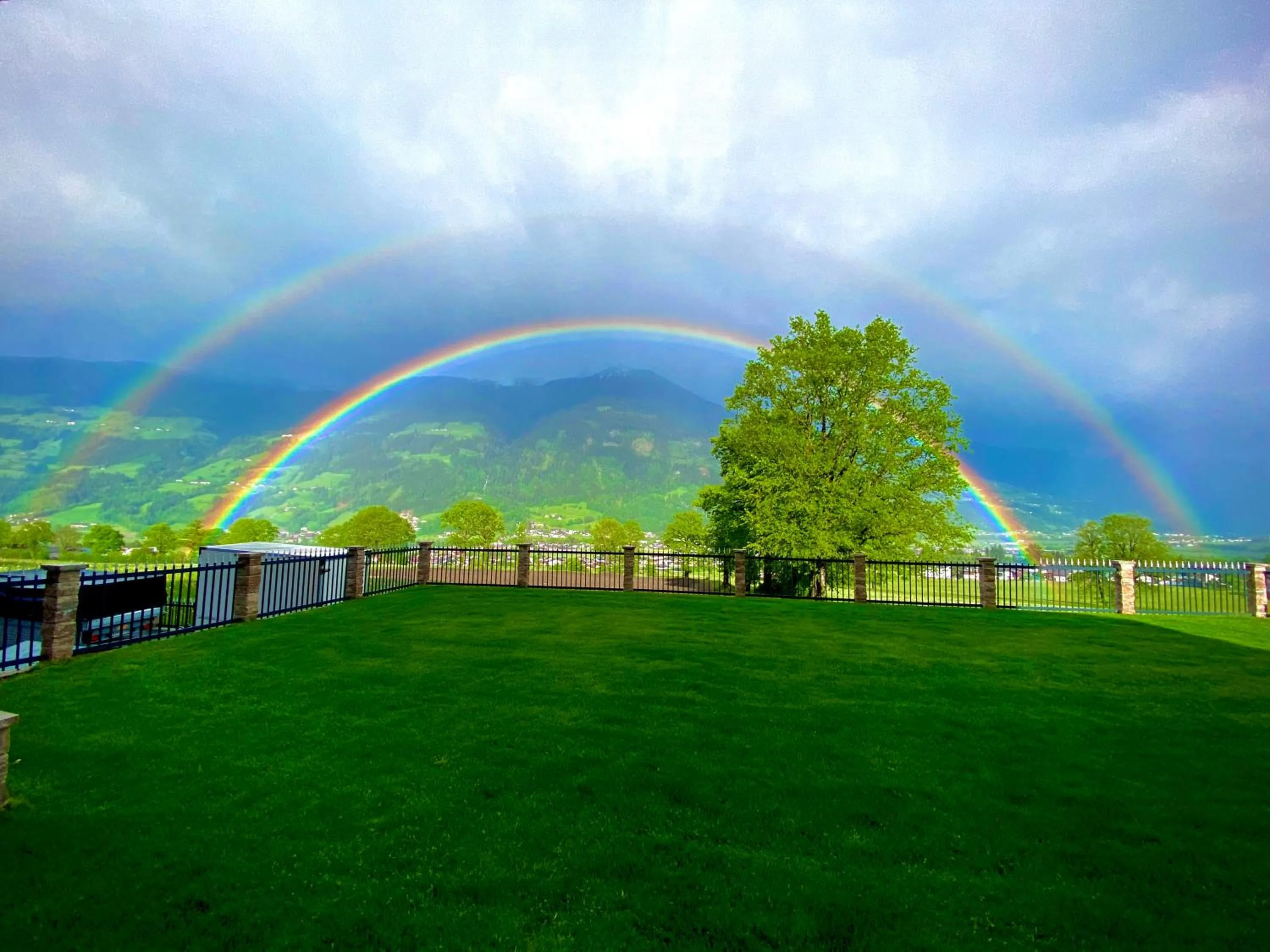 Garden view in Hotel Garni Romantik