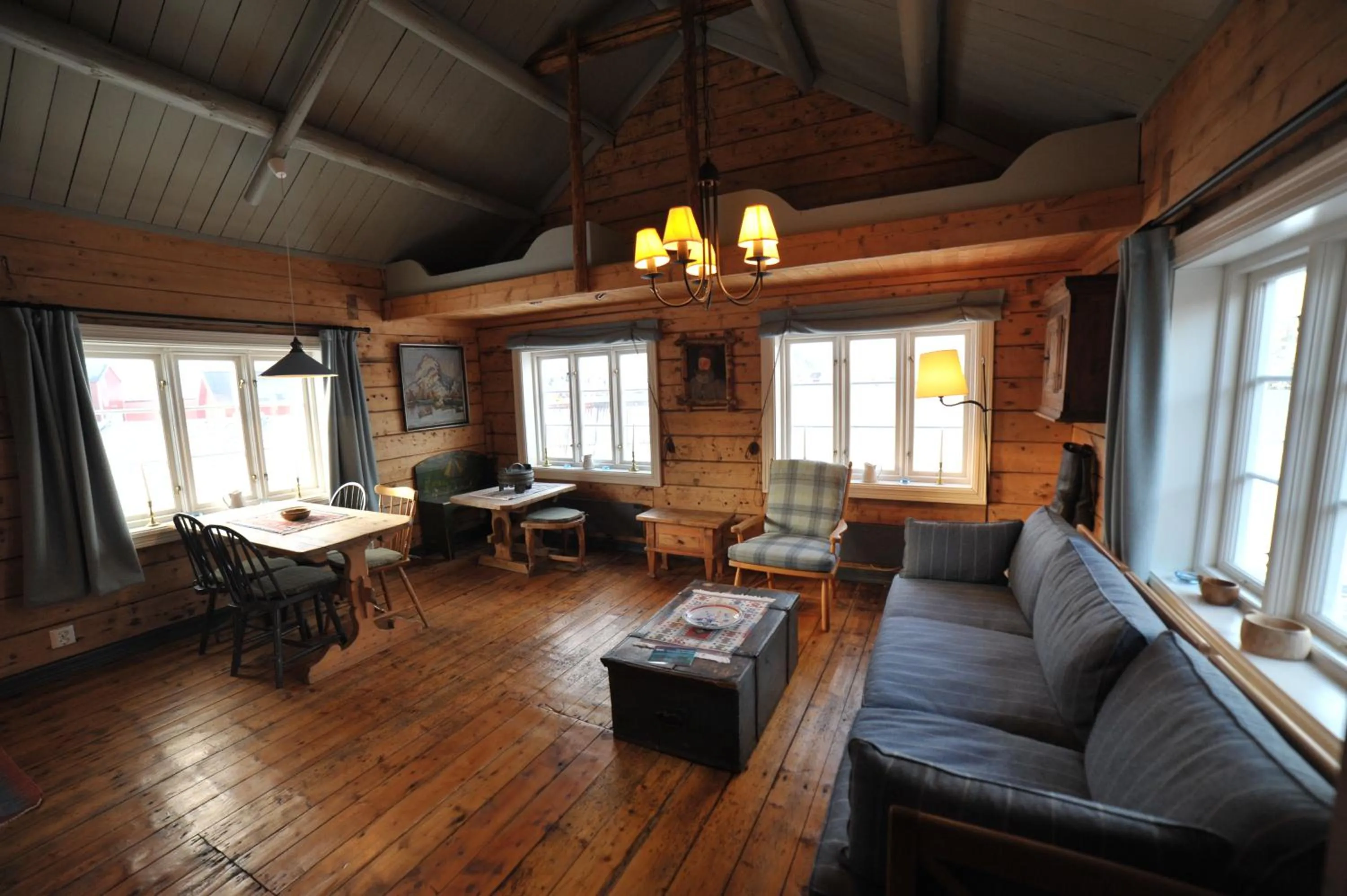 Living room in Reine Rorbuer - by Classic Norway Hotels