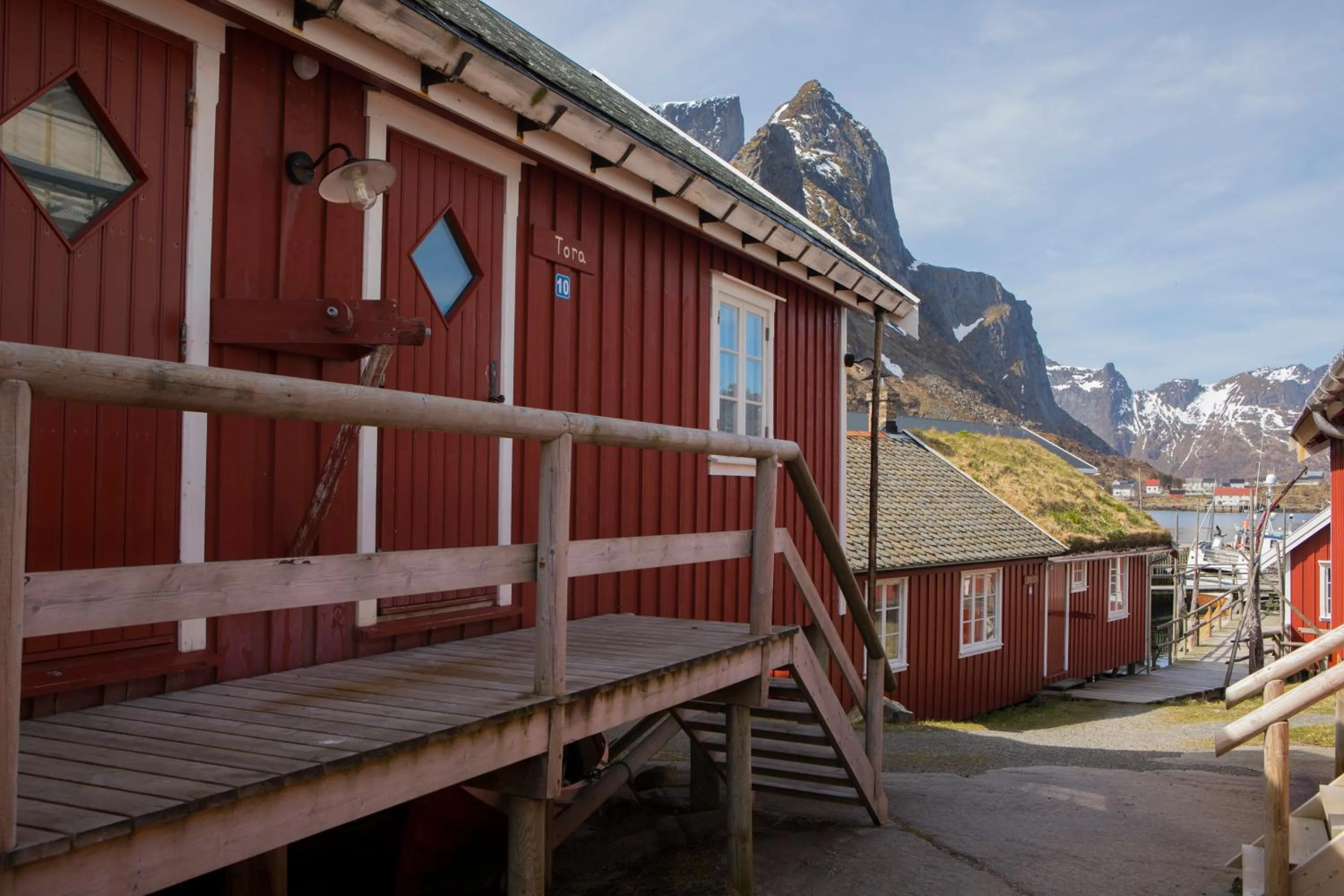 Facade/entrance in Reine Rorbuer - by Classic Norway Hotels