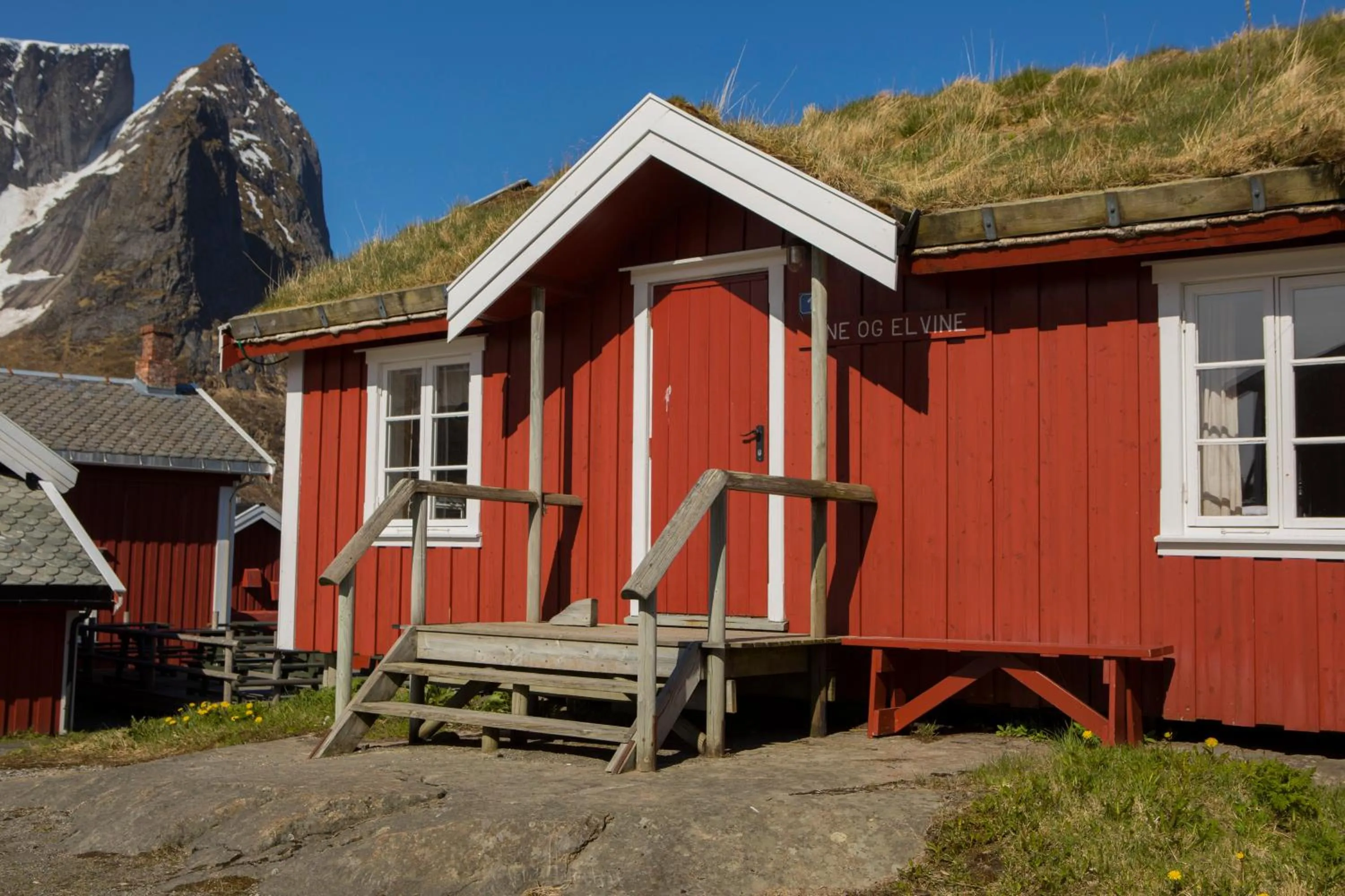 Facade/entrance in Reine Rorbuer - by Classic Norway Hotels