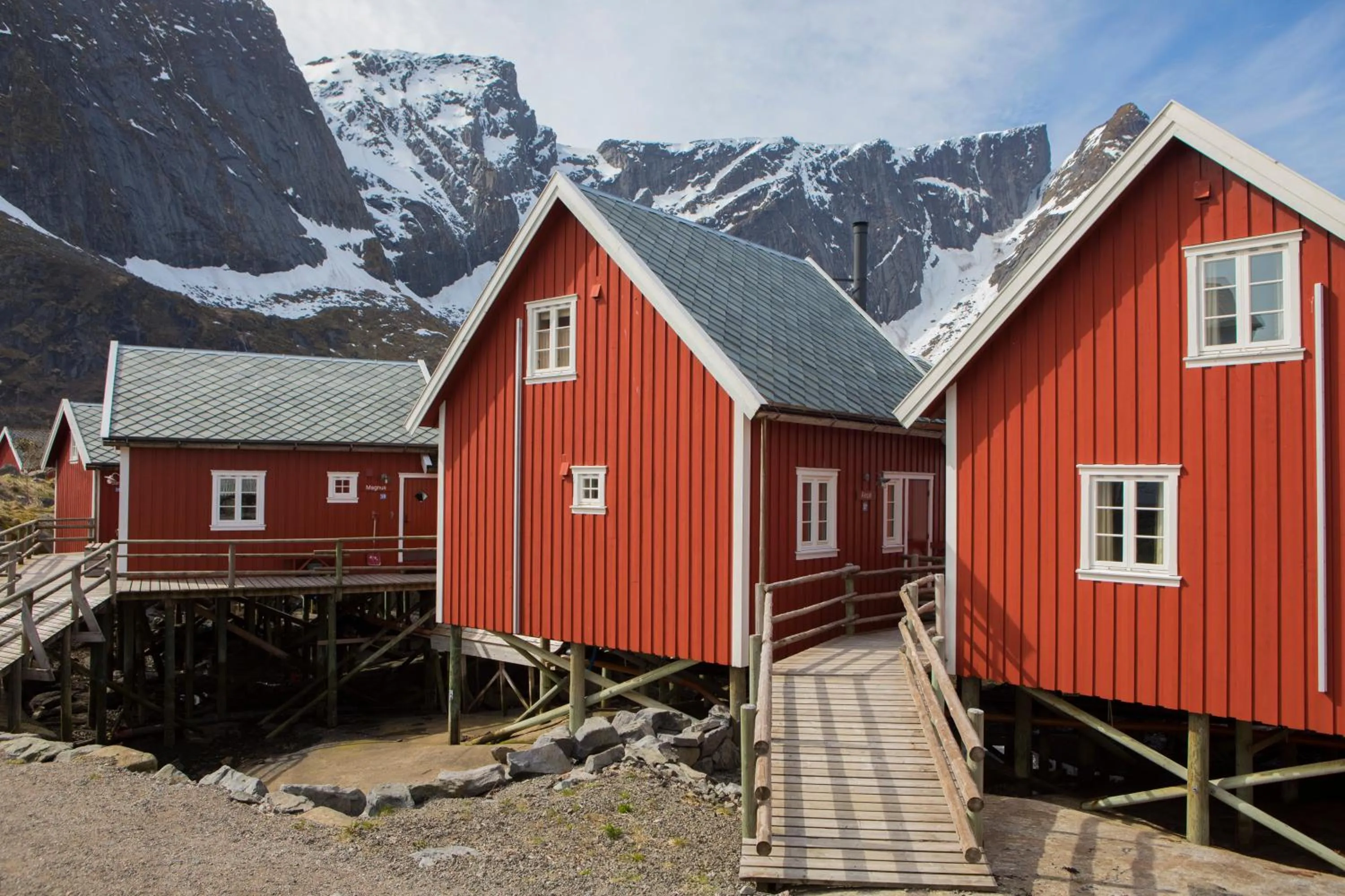 Facade/entrance in Reine Rorbuer - by Classic Norway Hotels