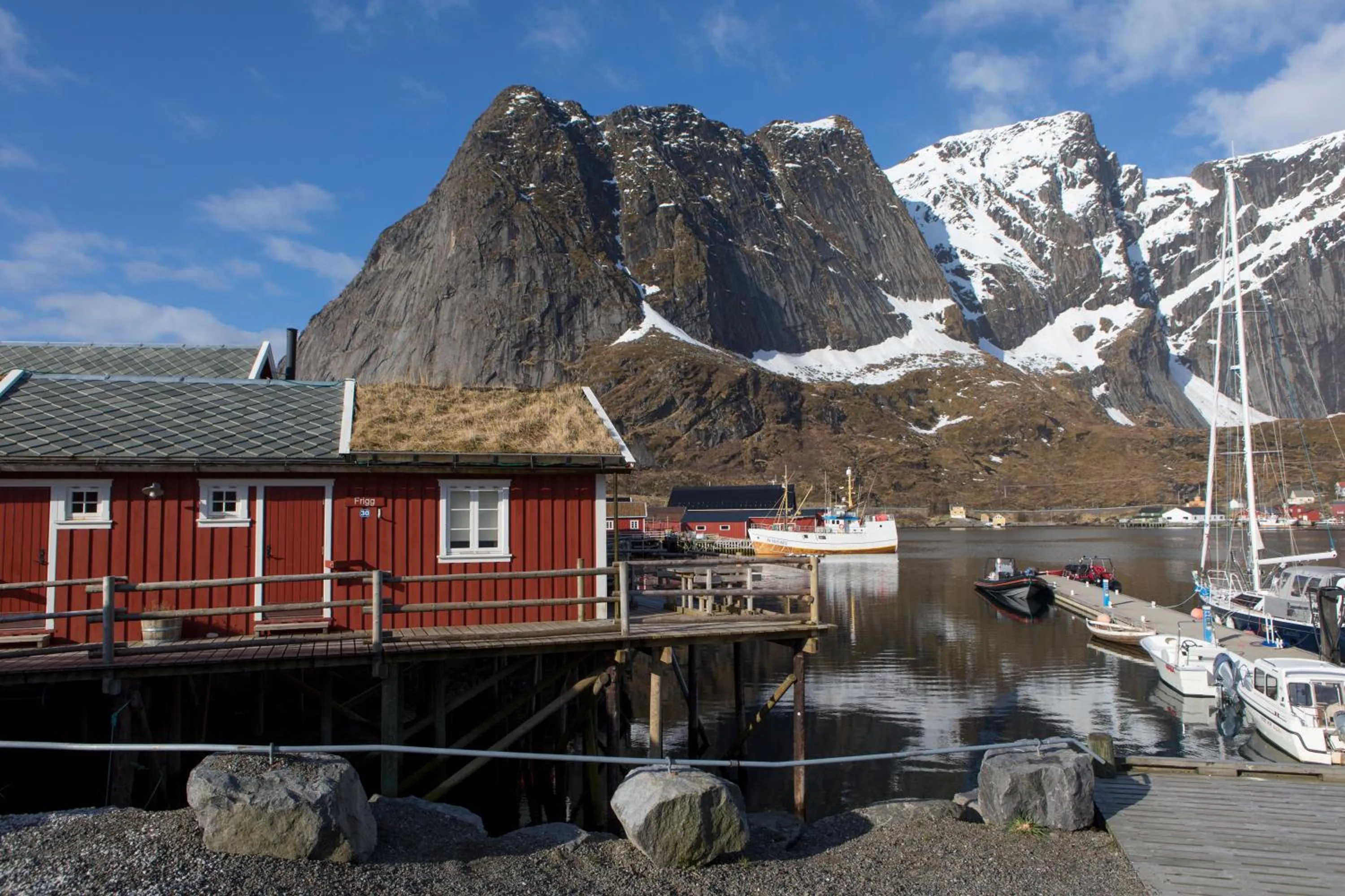 Facade/entrance in Reine Rorbuer - by Classic Norway Hotels