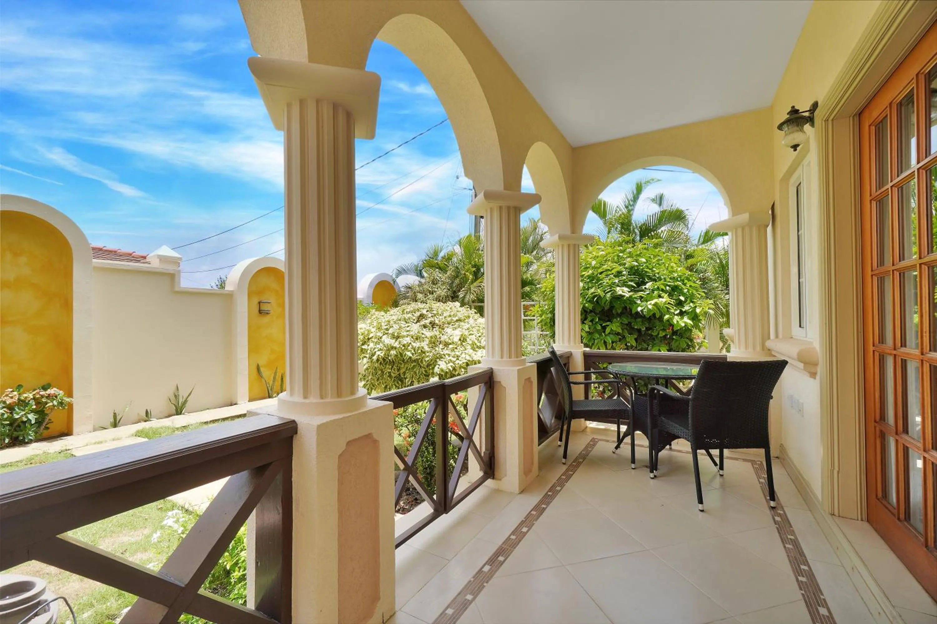 Patio in Mandela Court Suites Grenada