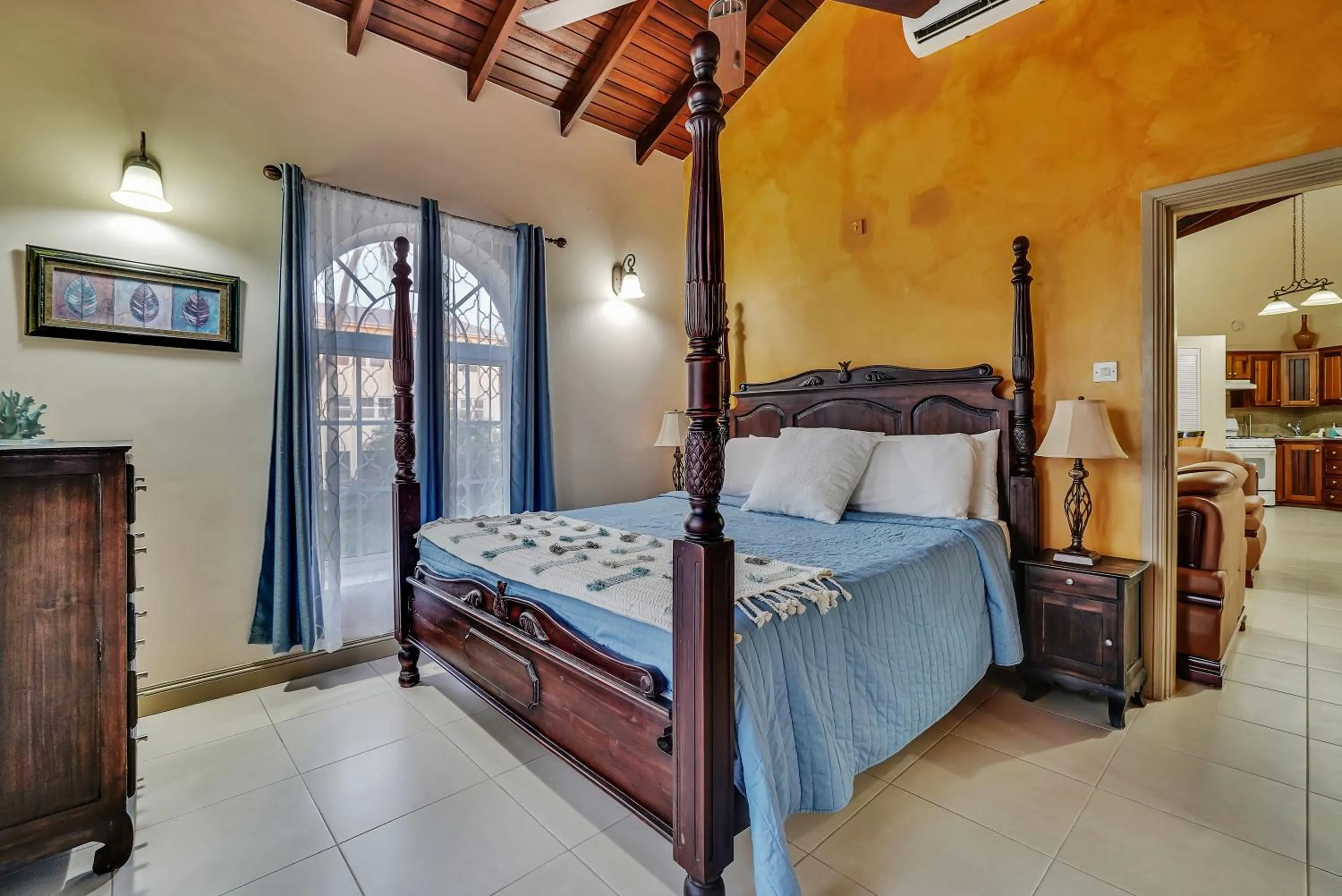 Bed in Mandela Court Suites Grenada