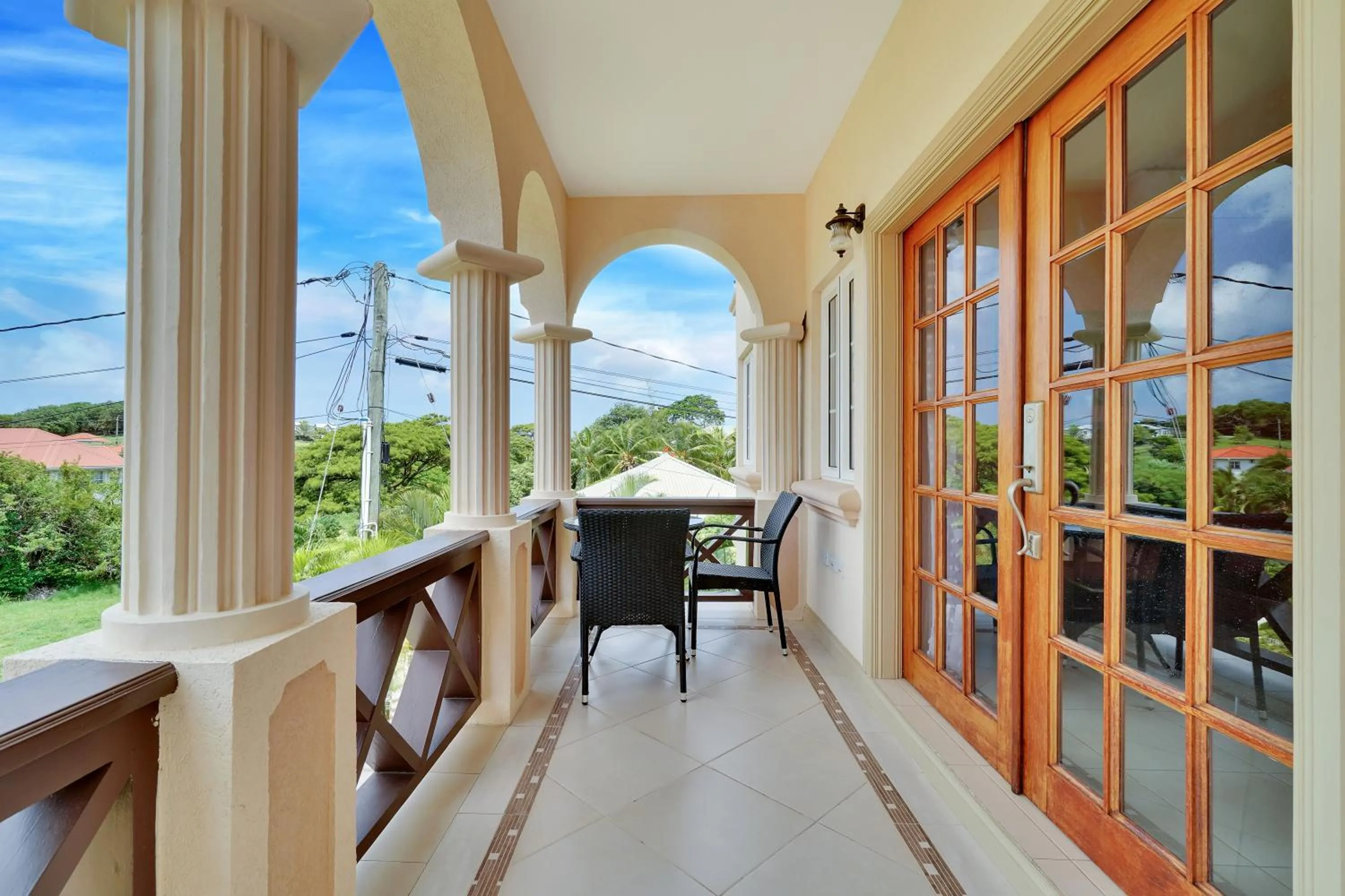 Patio in Mandela Court Suites Grenada