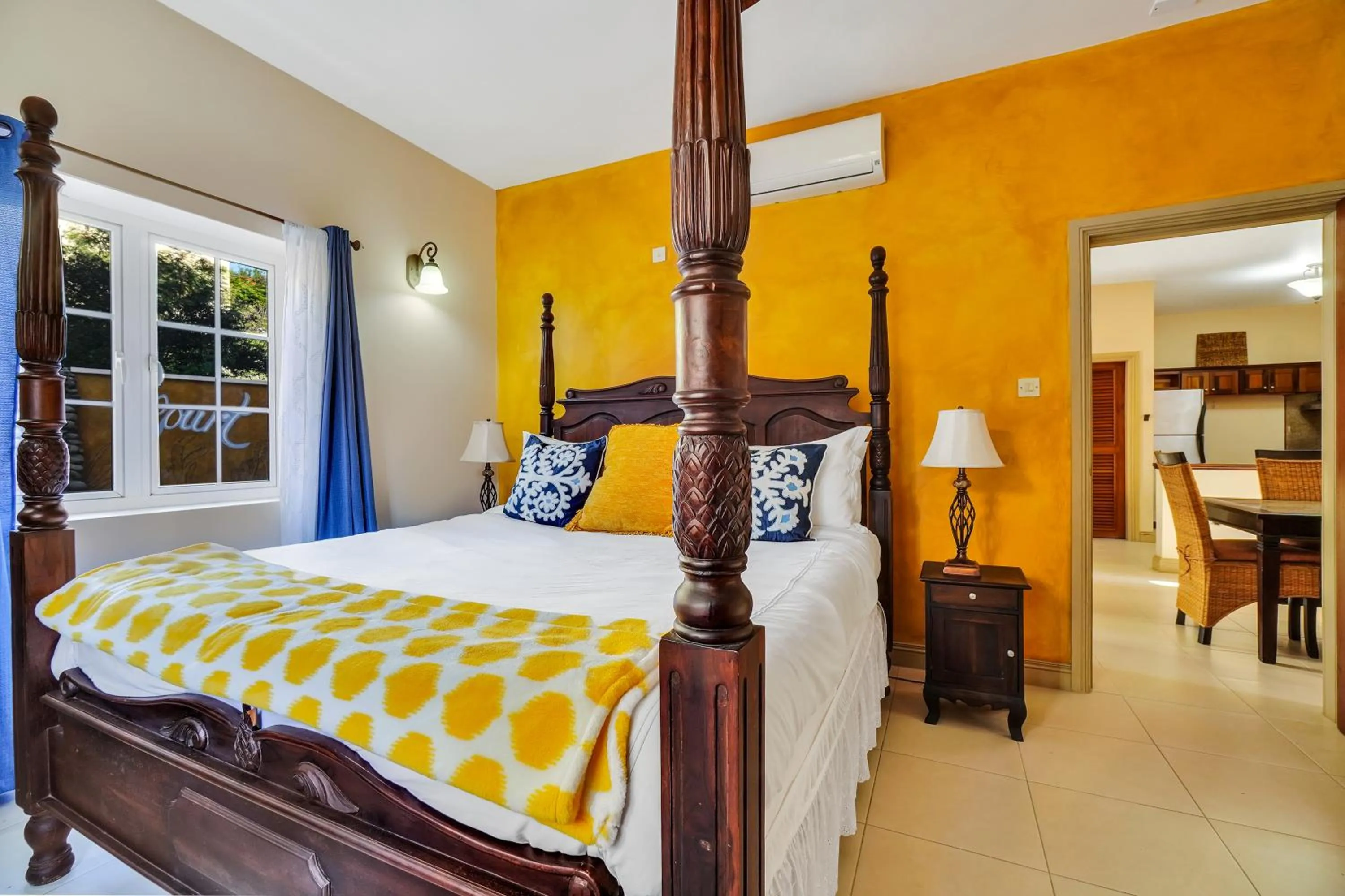 Bed in Mandela Court Suites Grenada