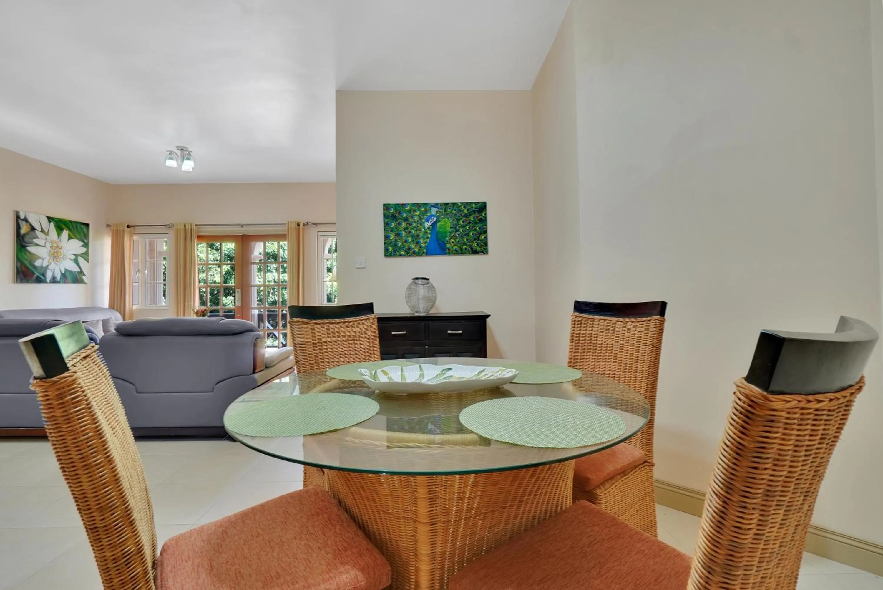 Living room in Mandela Court Suites Grenada