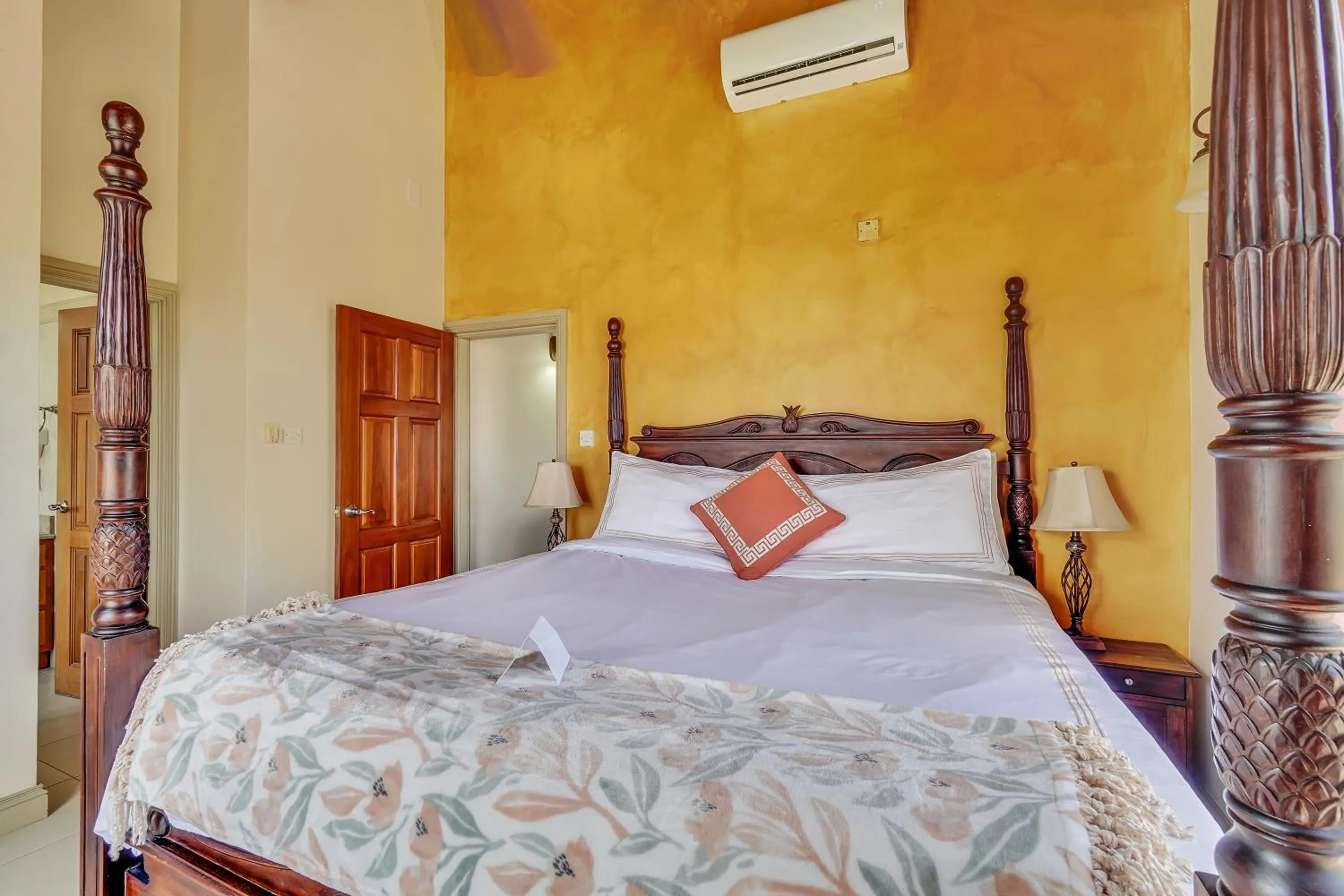 Bed in Mandela Court Suites Grenada