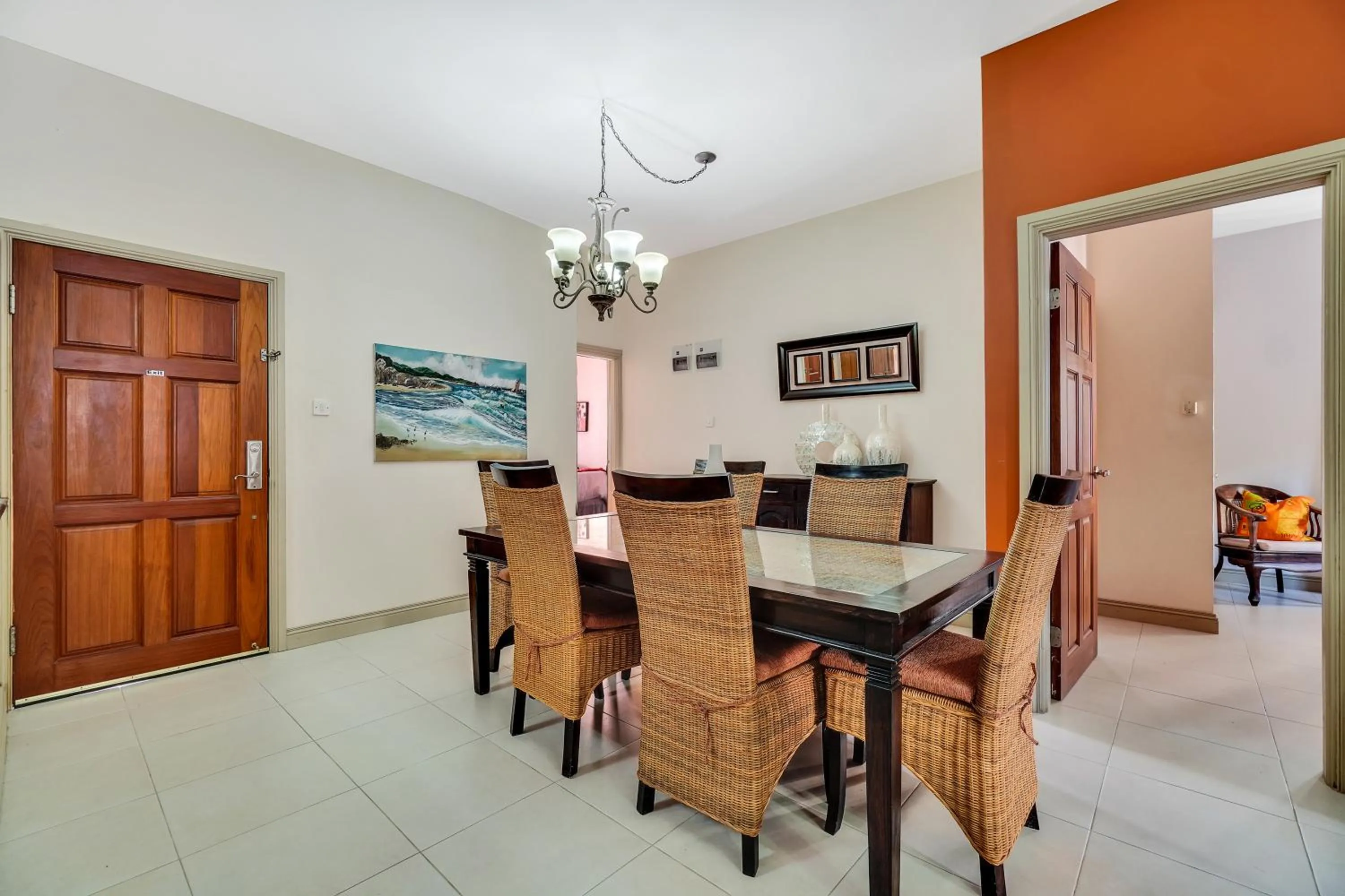 Seating area in Mandela Court Suites Grenada