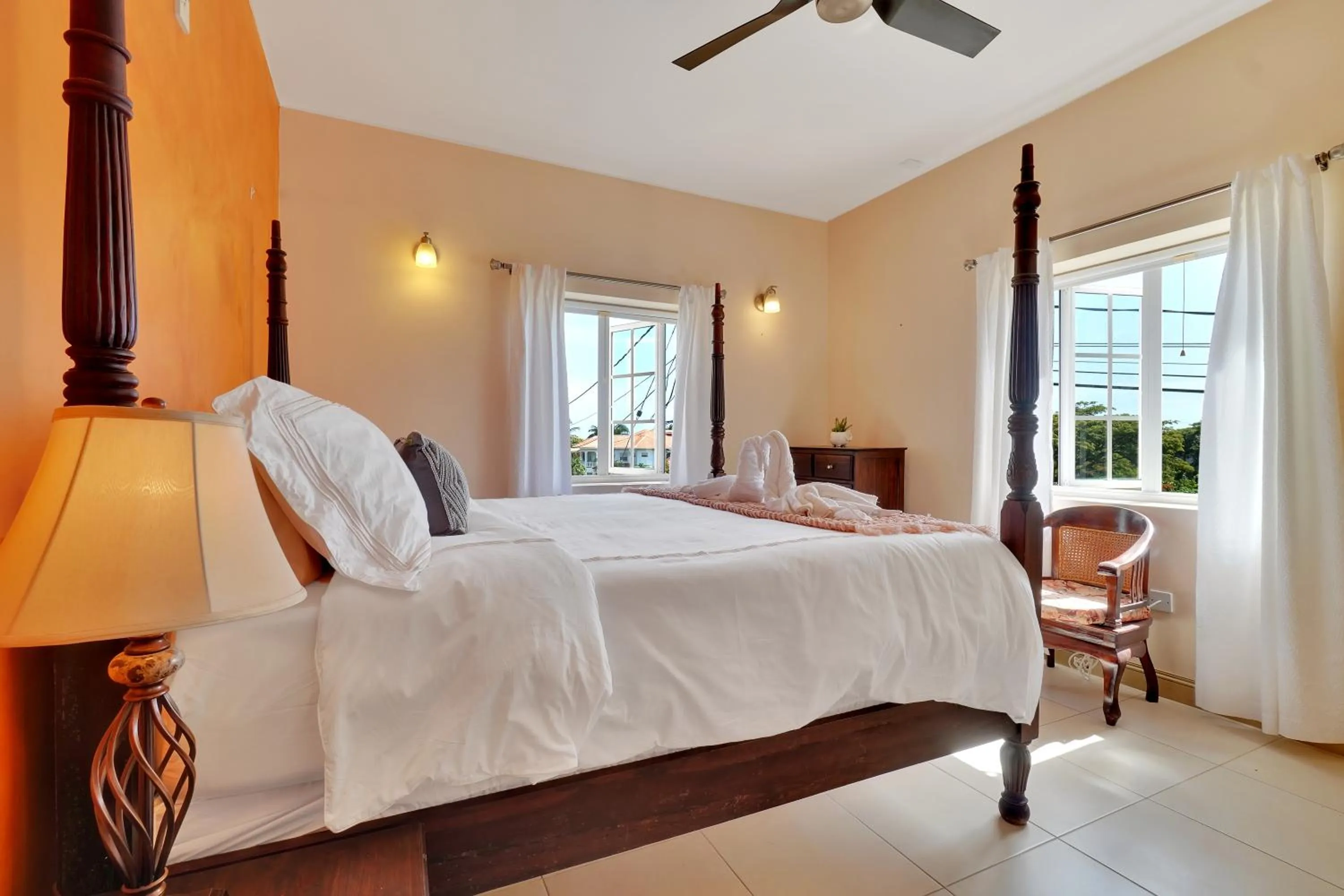 Bed in Mandela Court Suites Grenada