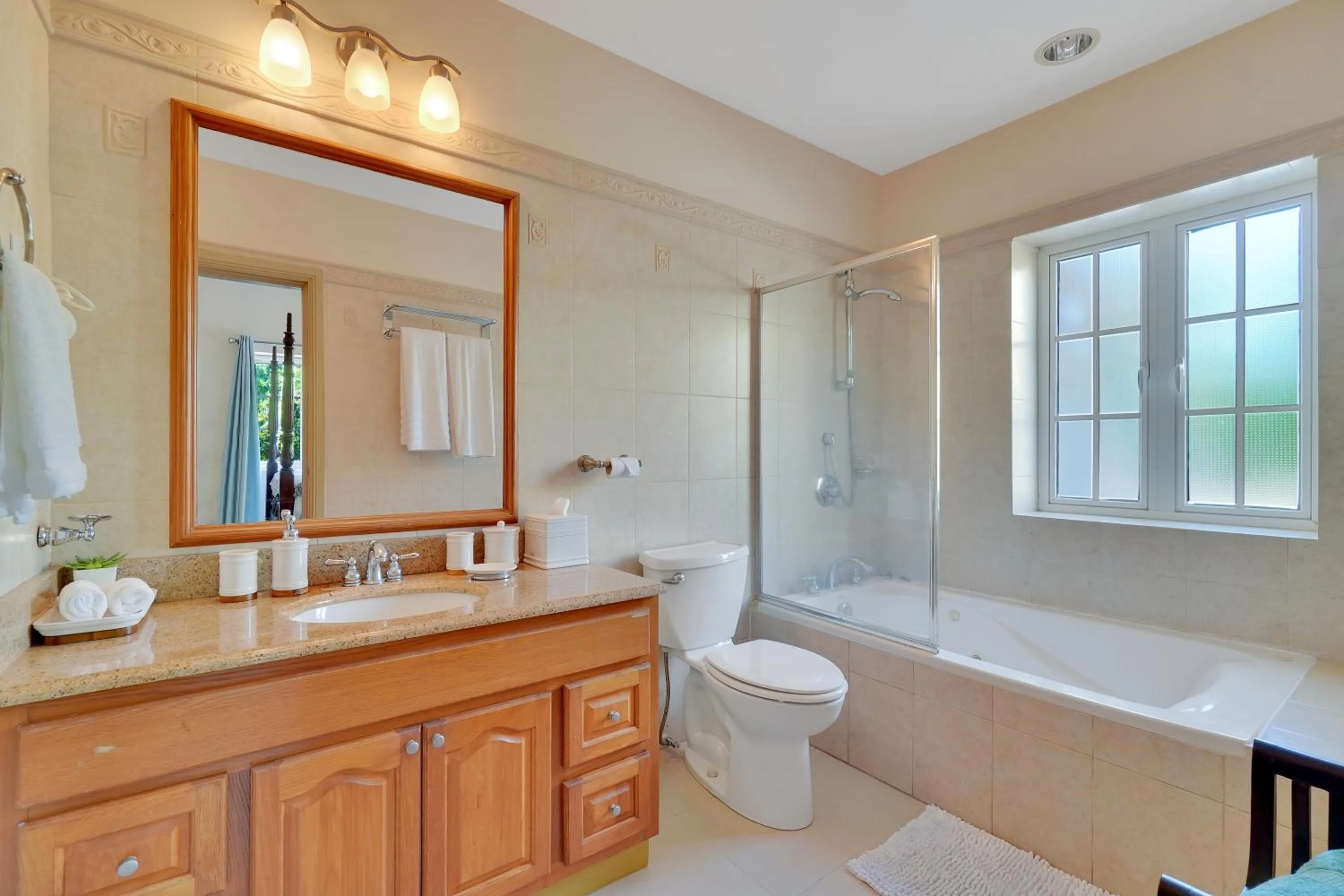 Shower in Mandela Court Suites Grenada