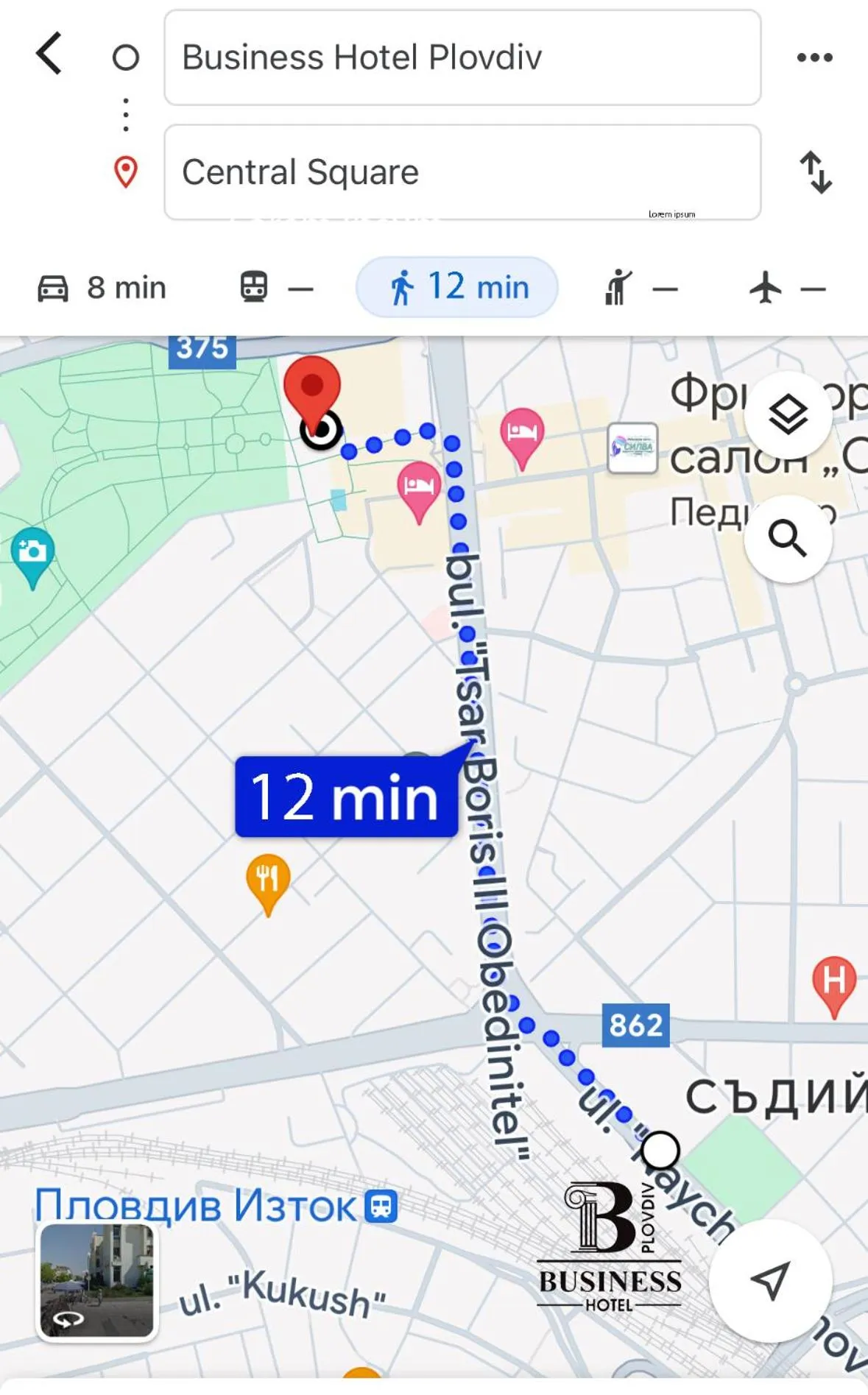 Location in Business Hotel Plovdiv - Central Location