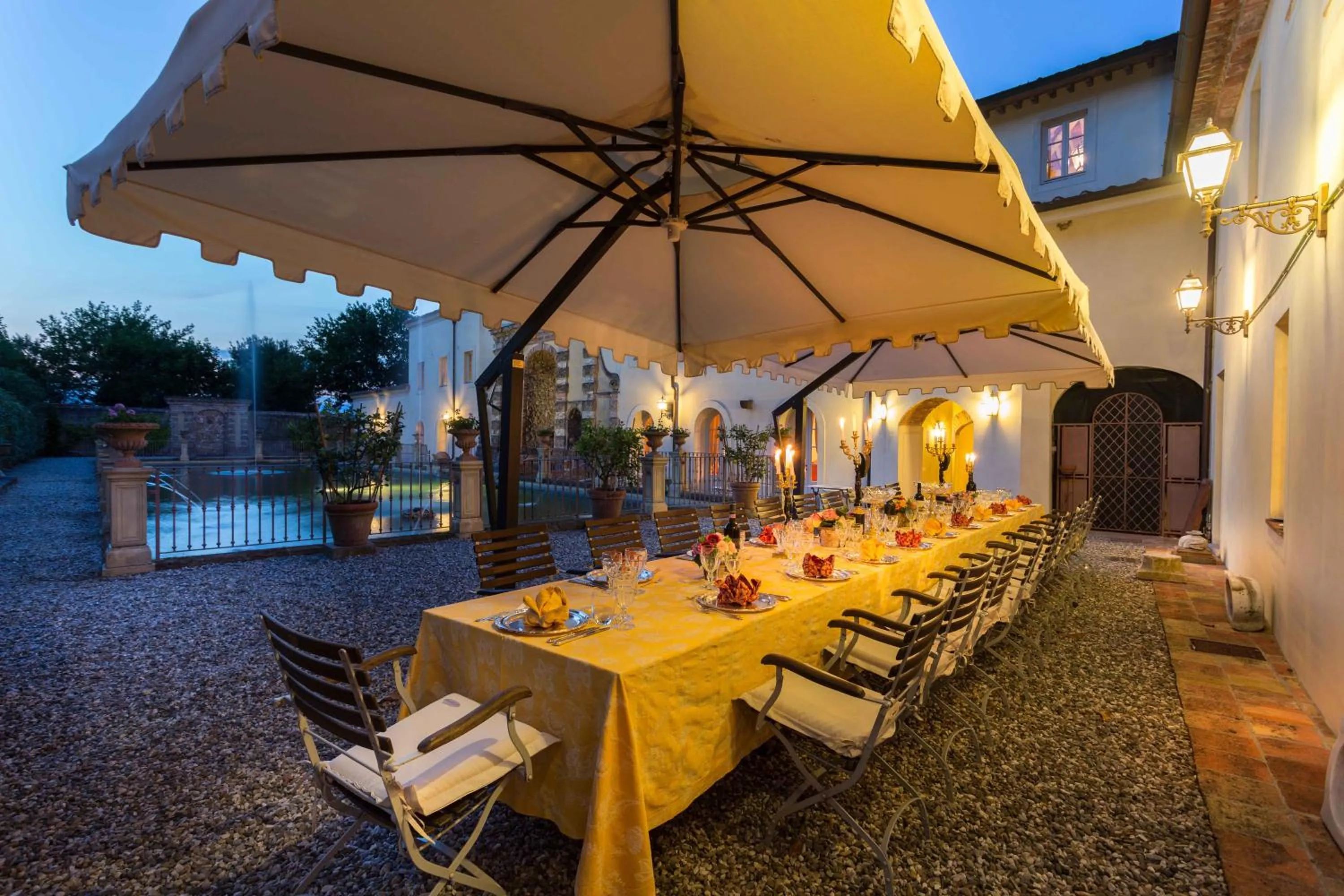 Dining area in Coselli 's Collection. Luxury Villas Rental