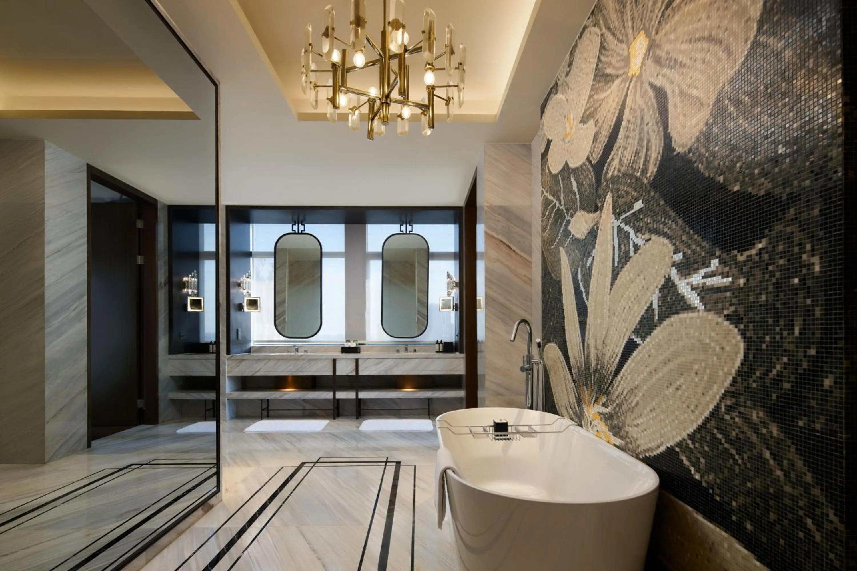 Bathroom, Bed in Grand New Century Hotel, Hangzhou Boao, A Tribute Portfolio Hotel