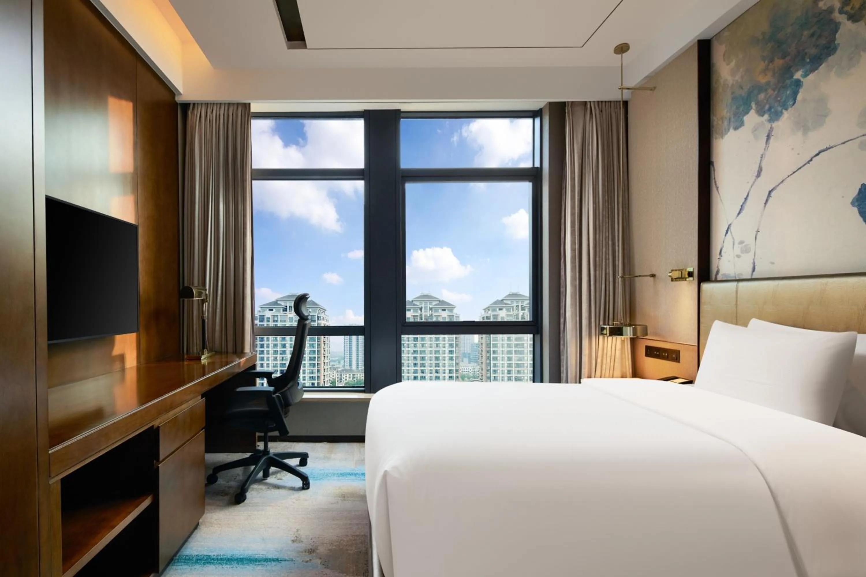 Bedroom, Bed in Grand New Century Hotel, Hangzhou Boao, A Tribute Portfolio Hotel