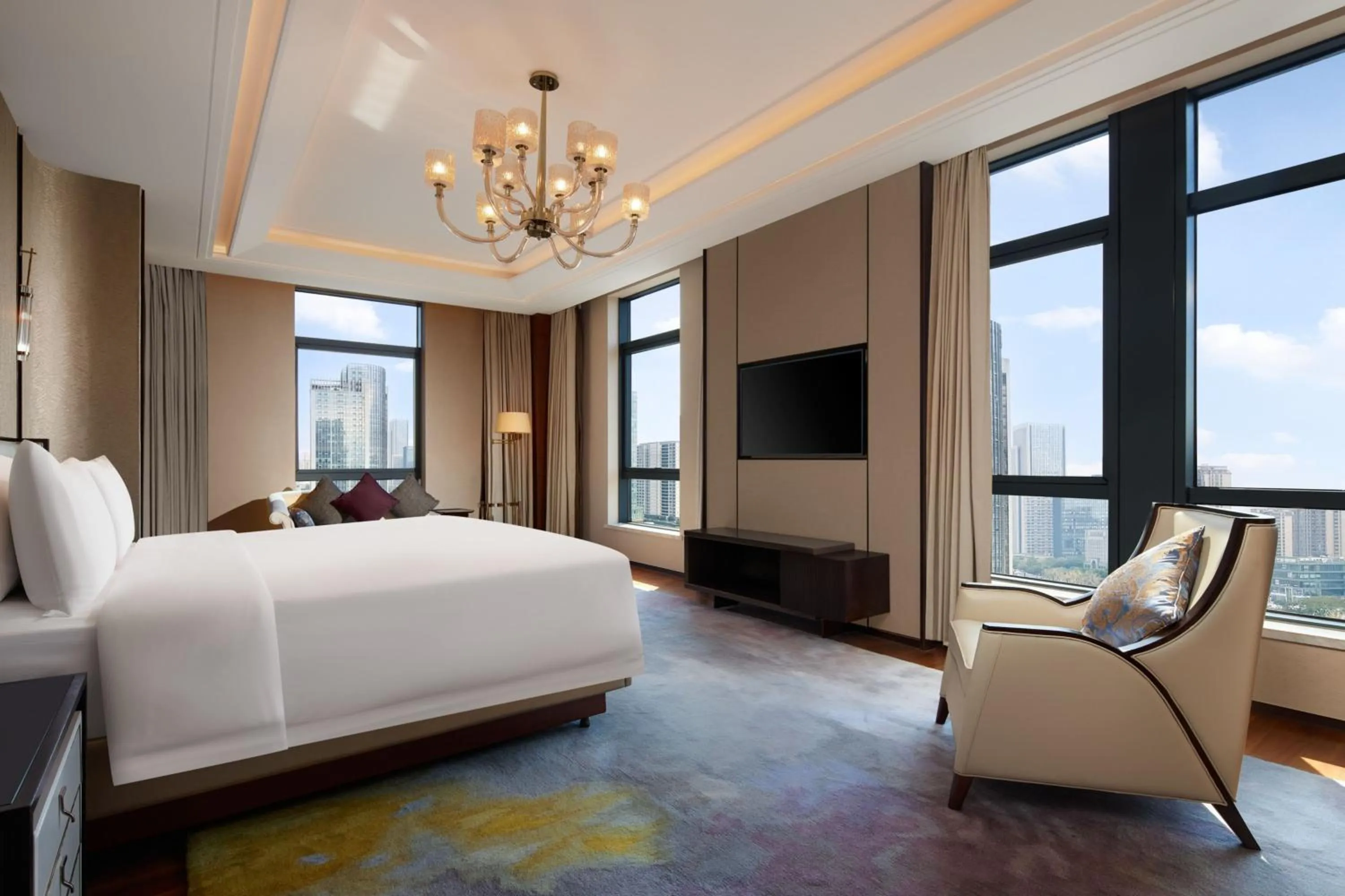 Bedroom, Bed in Grand New Century Hotel, Hangzhou Boao, A Tribute Portfolio Hotel